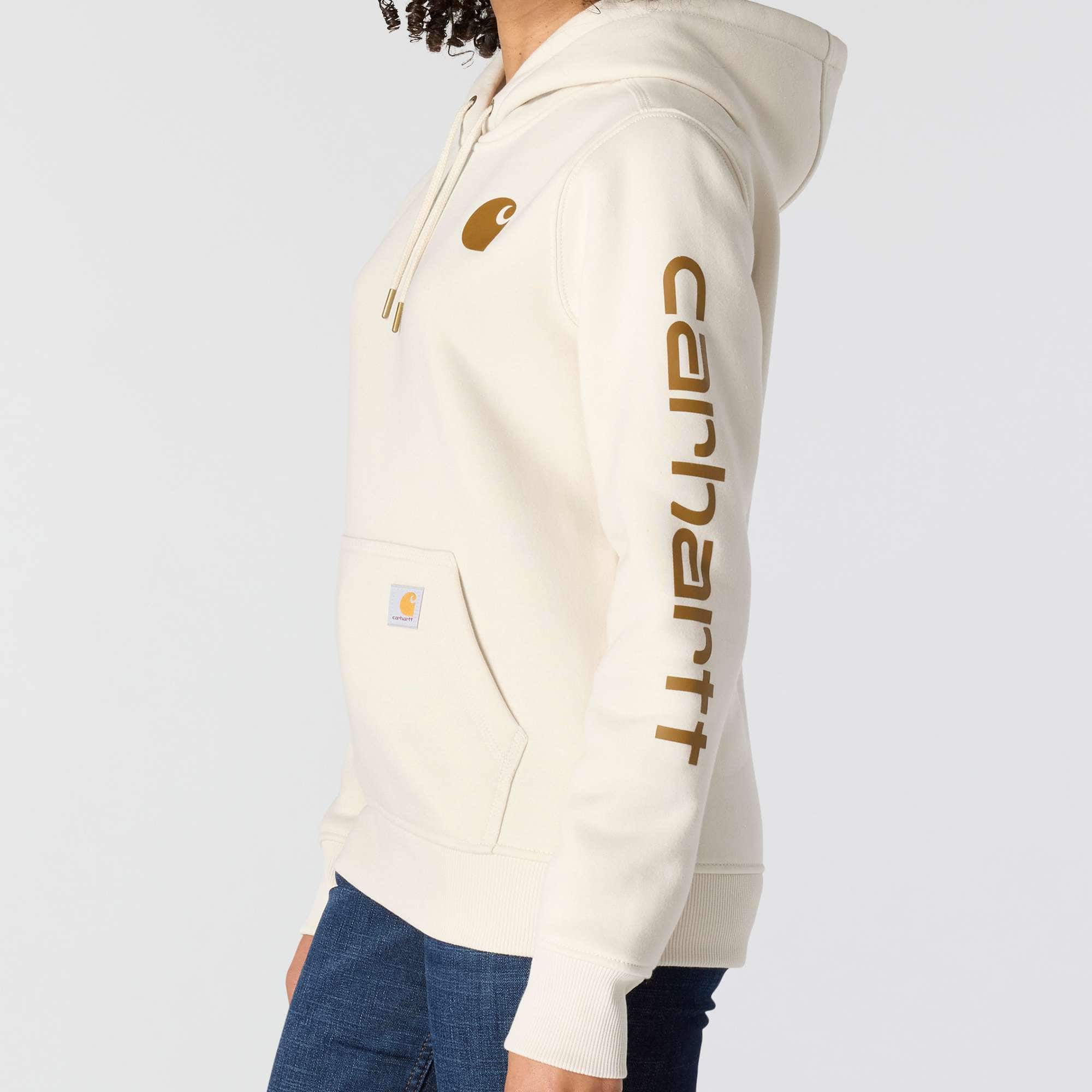 Women's iconic clarksburg relaxed fit fleece lined logo hoodie