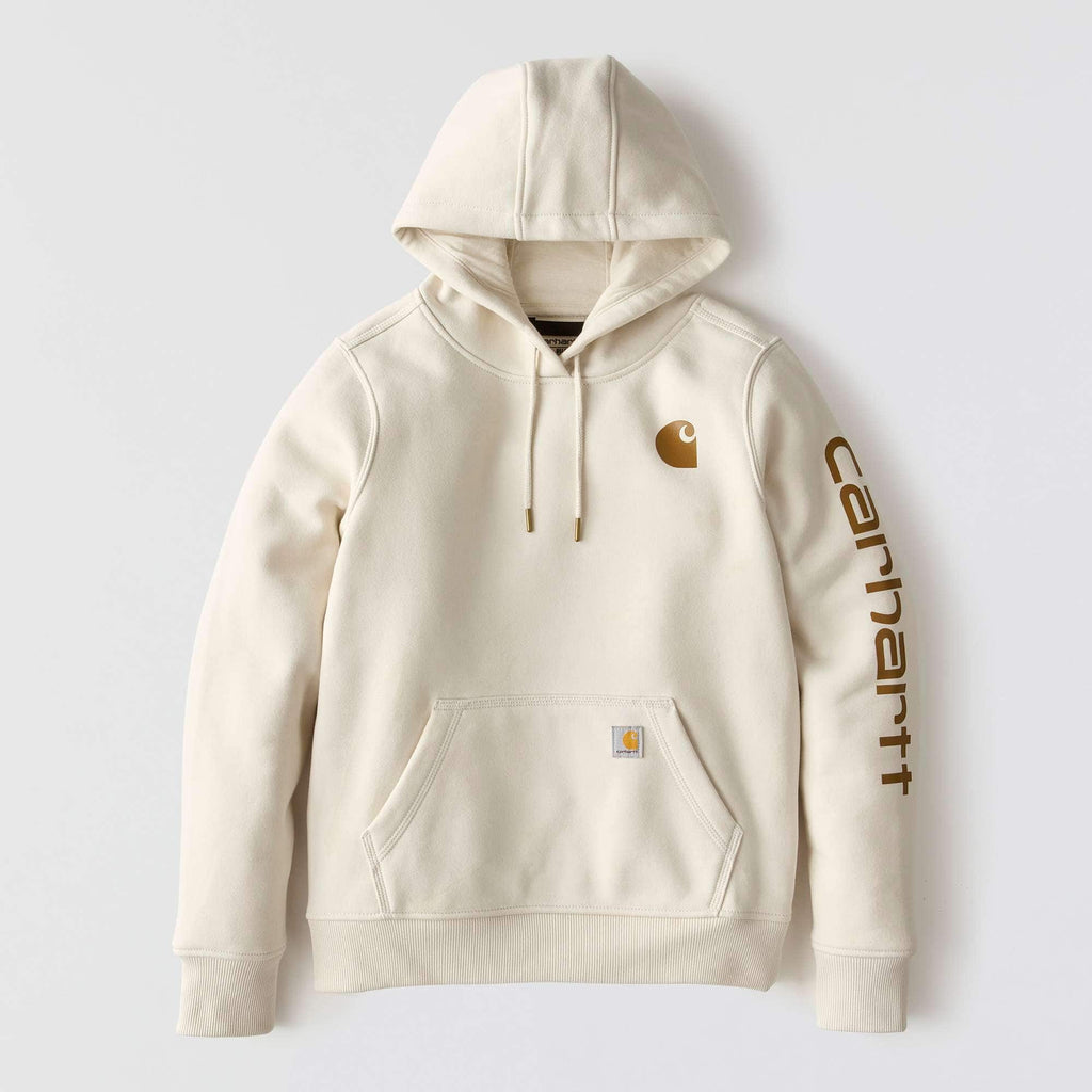 Women's iconic clarksburg relaxed fit fleece lined logo hoodie
