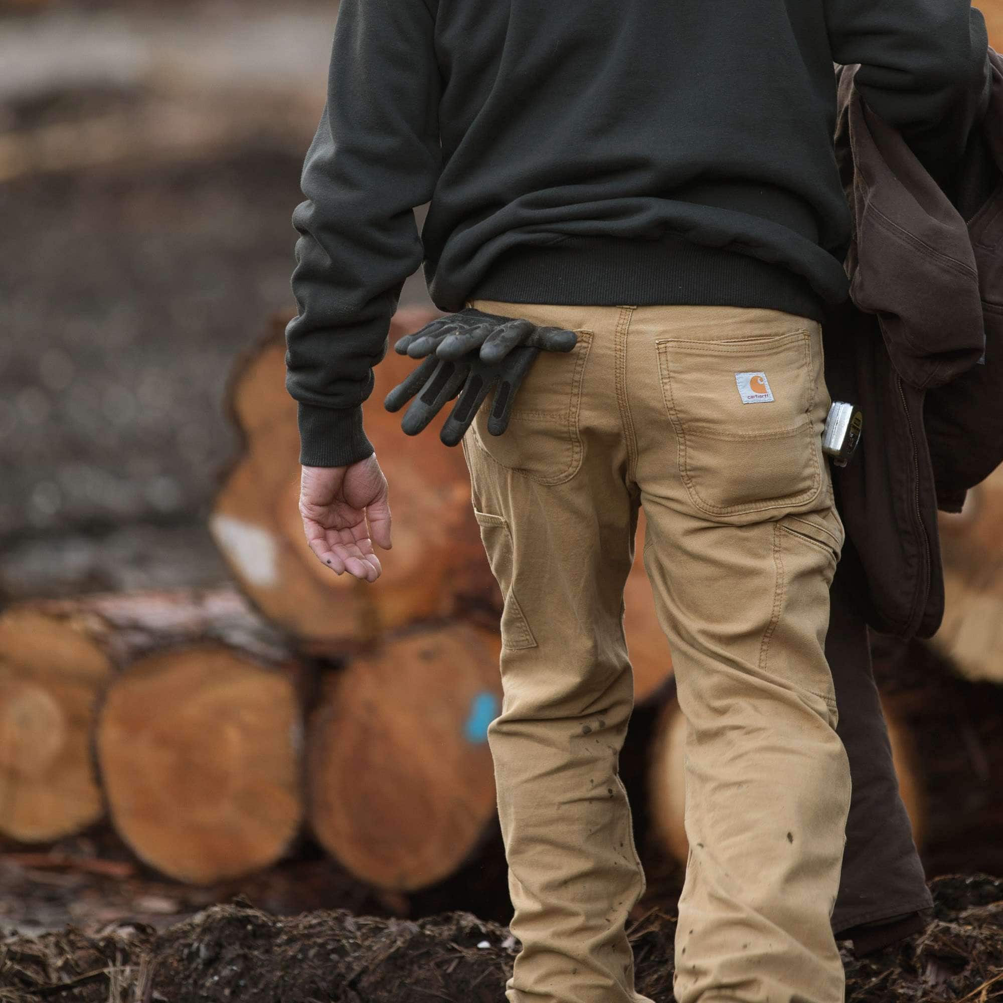 Relaxed straight rigby double knee canvas pants - work pants