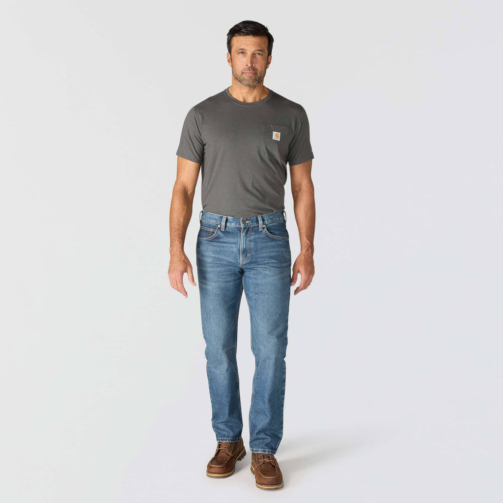 Men's relaxed straight rugged flex work jeans