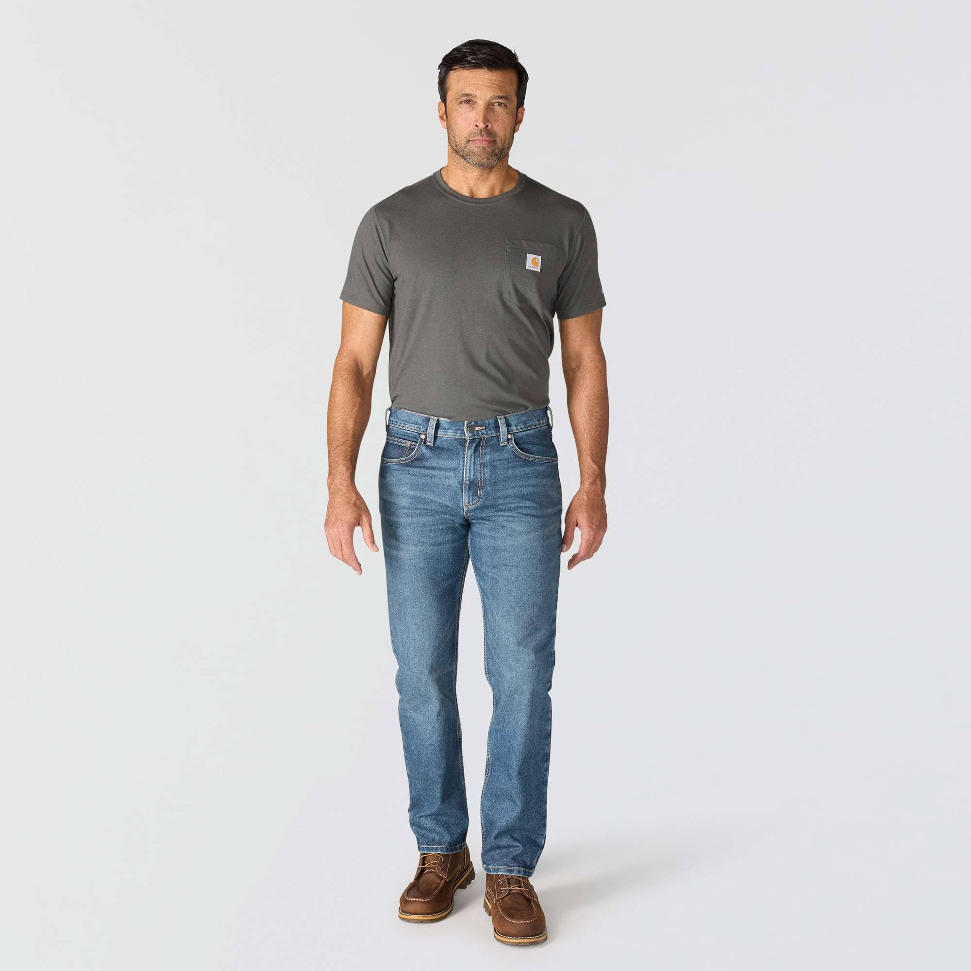 Men's relaxed straight rugged flex work jeans