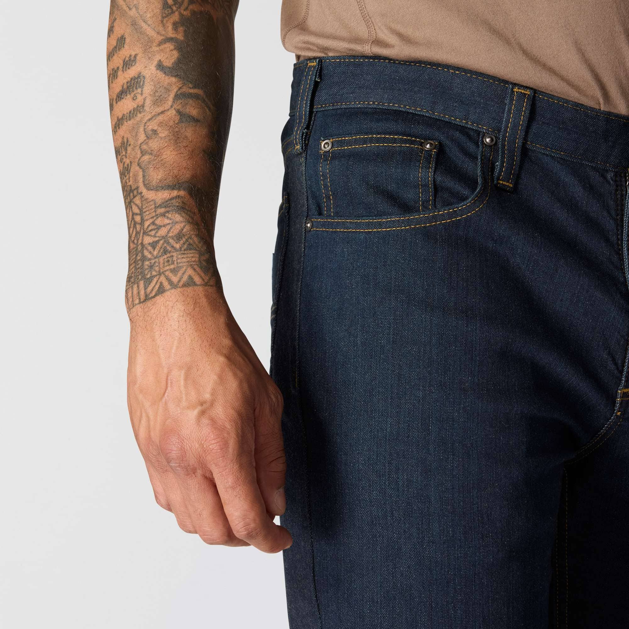 Men's slim tapered rugged flex work jeans