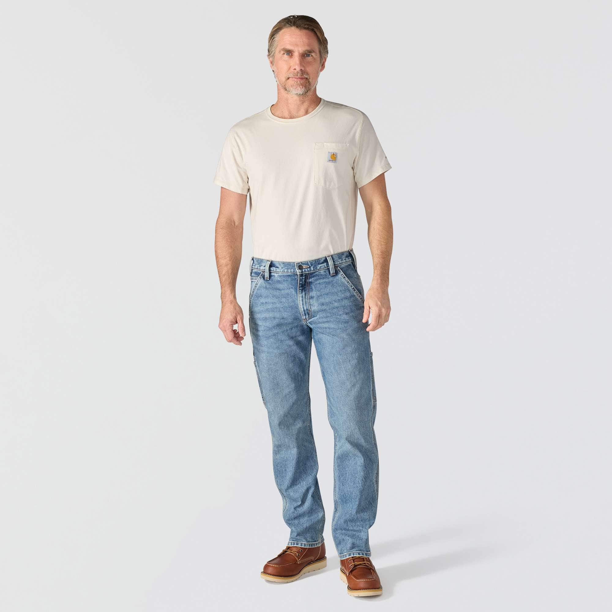 Men's relaxed straight rugged flex work jeans