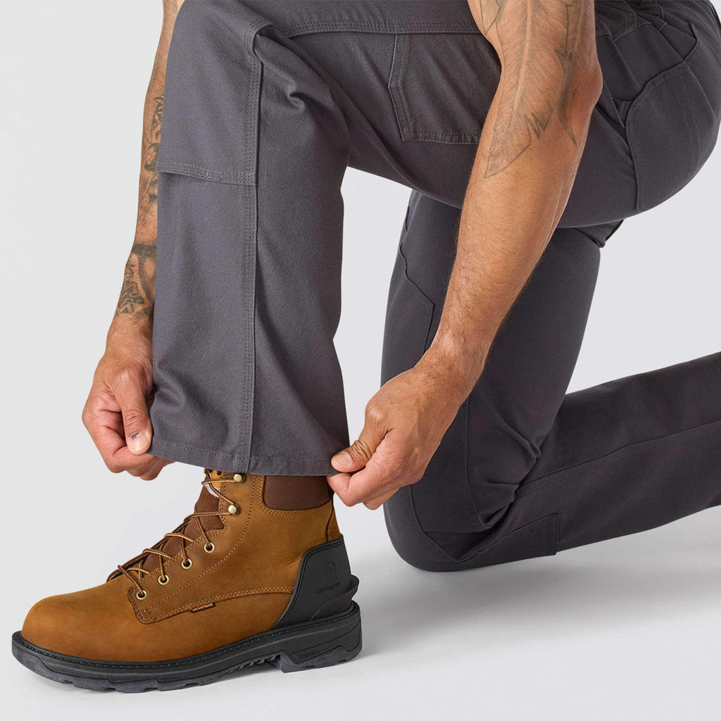 Men's relaxed straight fit rugged flex duck double-knee work pants