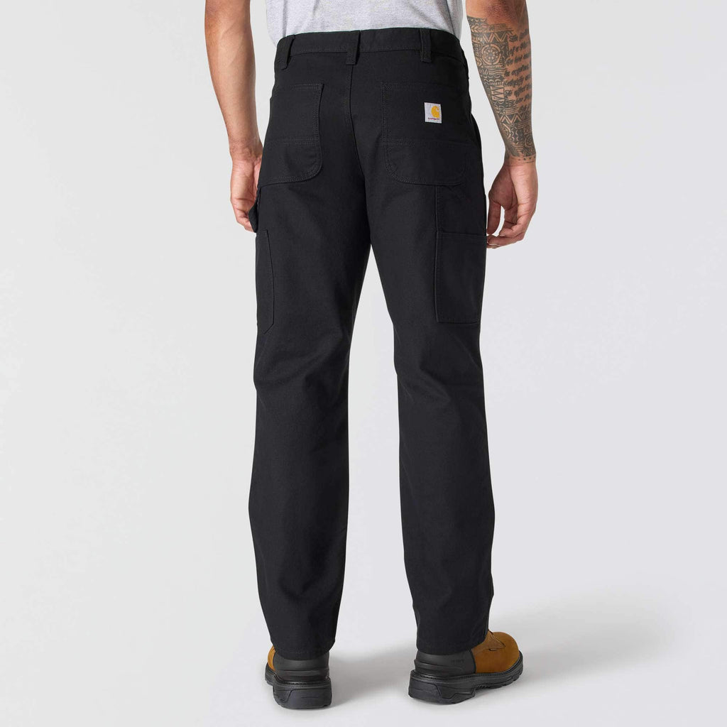 Men's relaxed straight fit rugged flex duck double-knee work pants