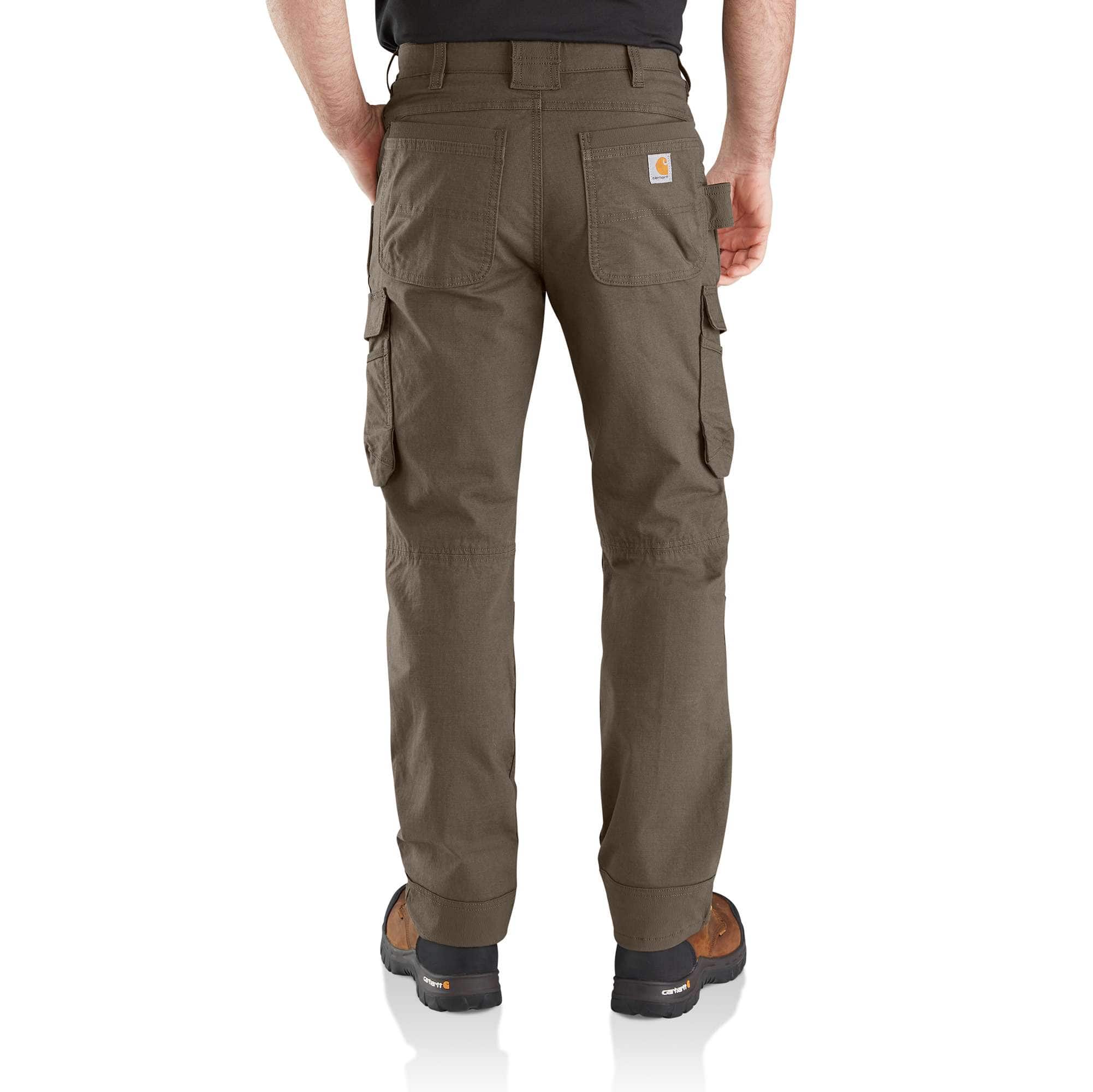 Relaxed straight steel double knee cargo pants - work pants
