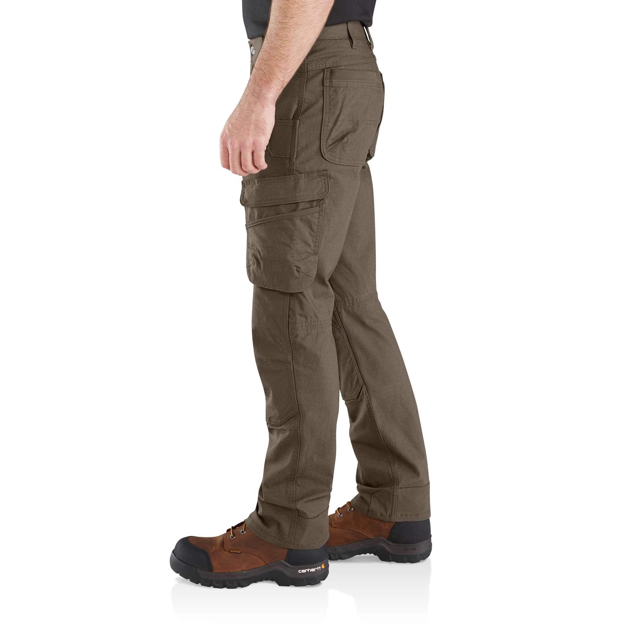 Relaxed straight steel double knee cargo pants - work pants