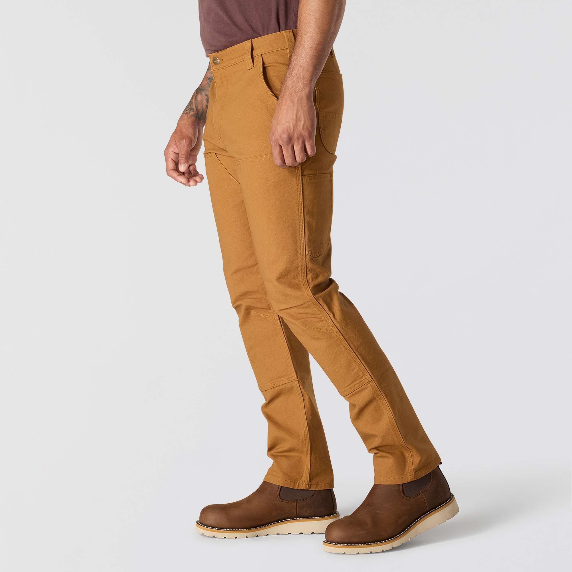 Men's slim tapered rugged flex duck double-knee work pants