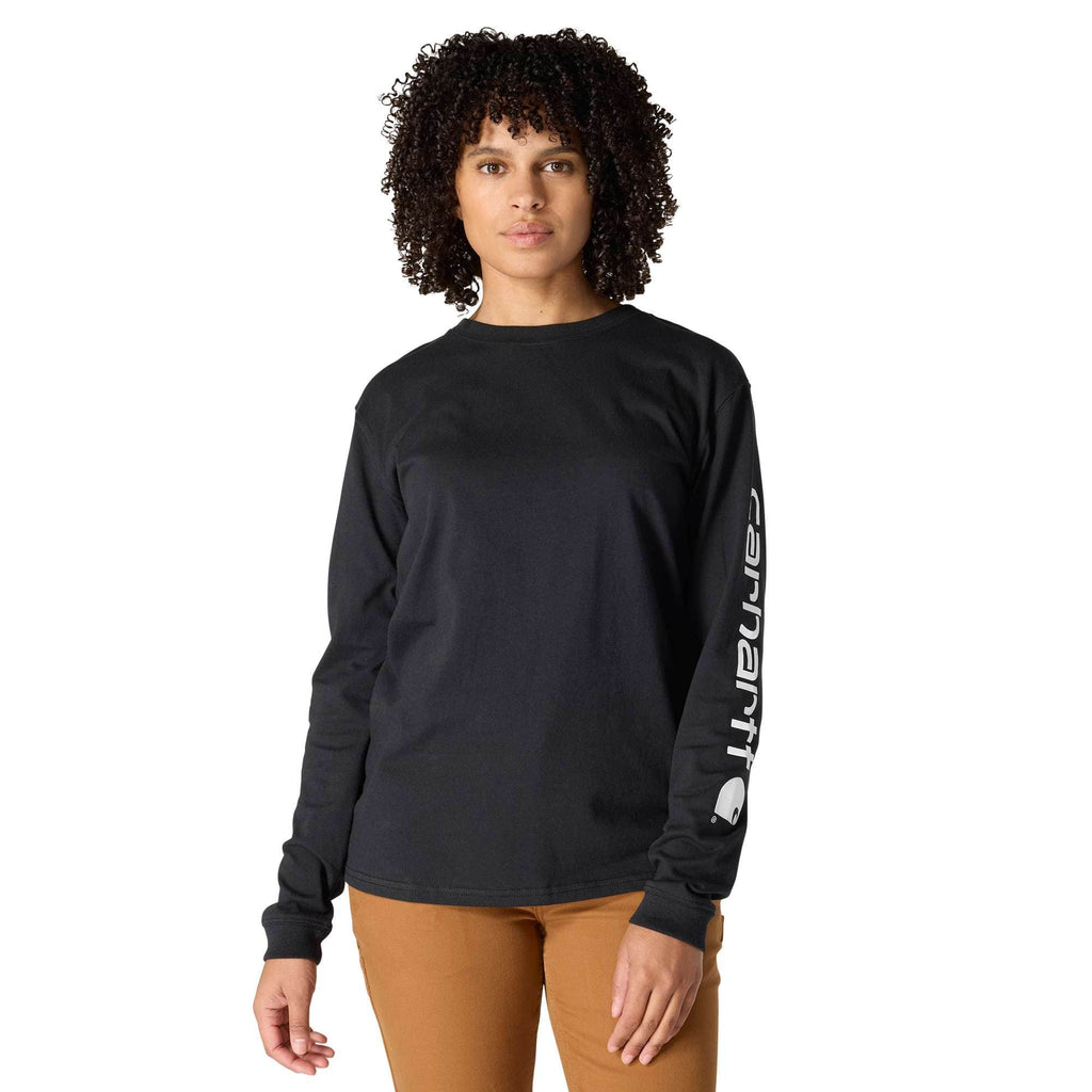 Women's dearborn loose fit heavyweight long sleeve logo t-shirt 