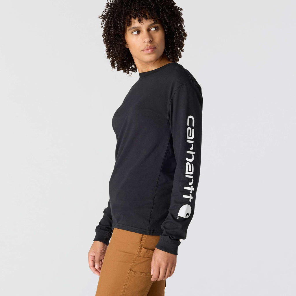 Women's dearborn loose fit heavyweight long sleeve logo t-shirt 