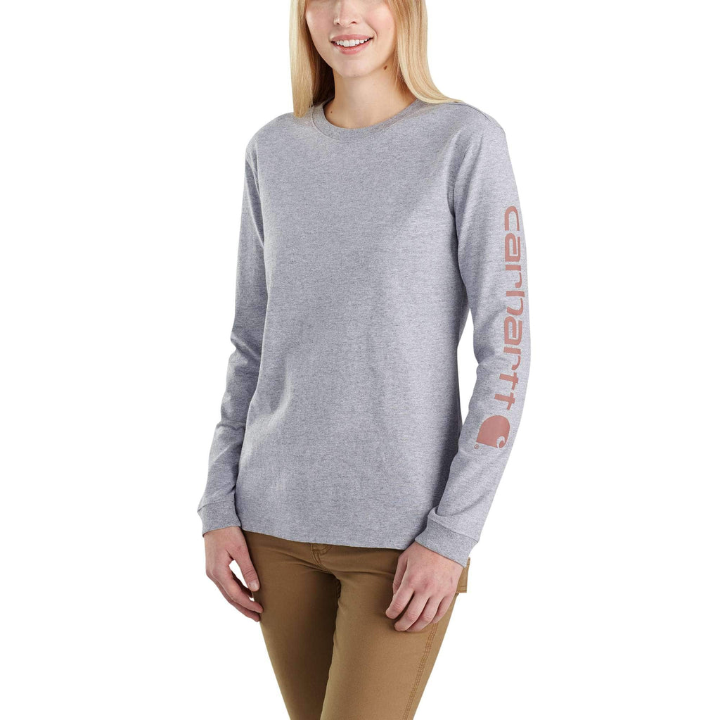 Women's dearborn loose fit heavyweight long sleeve logo t-shirt 