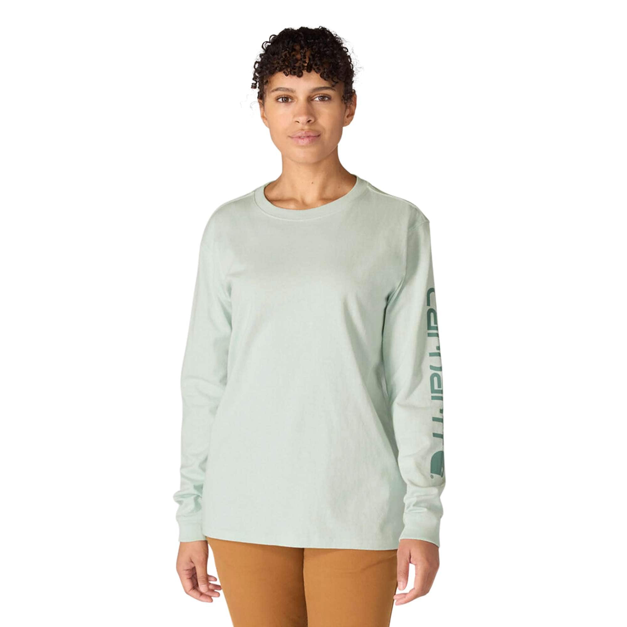 Women's dearborn loose fit heavyweight long sleeve logo t-shirt 