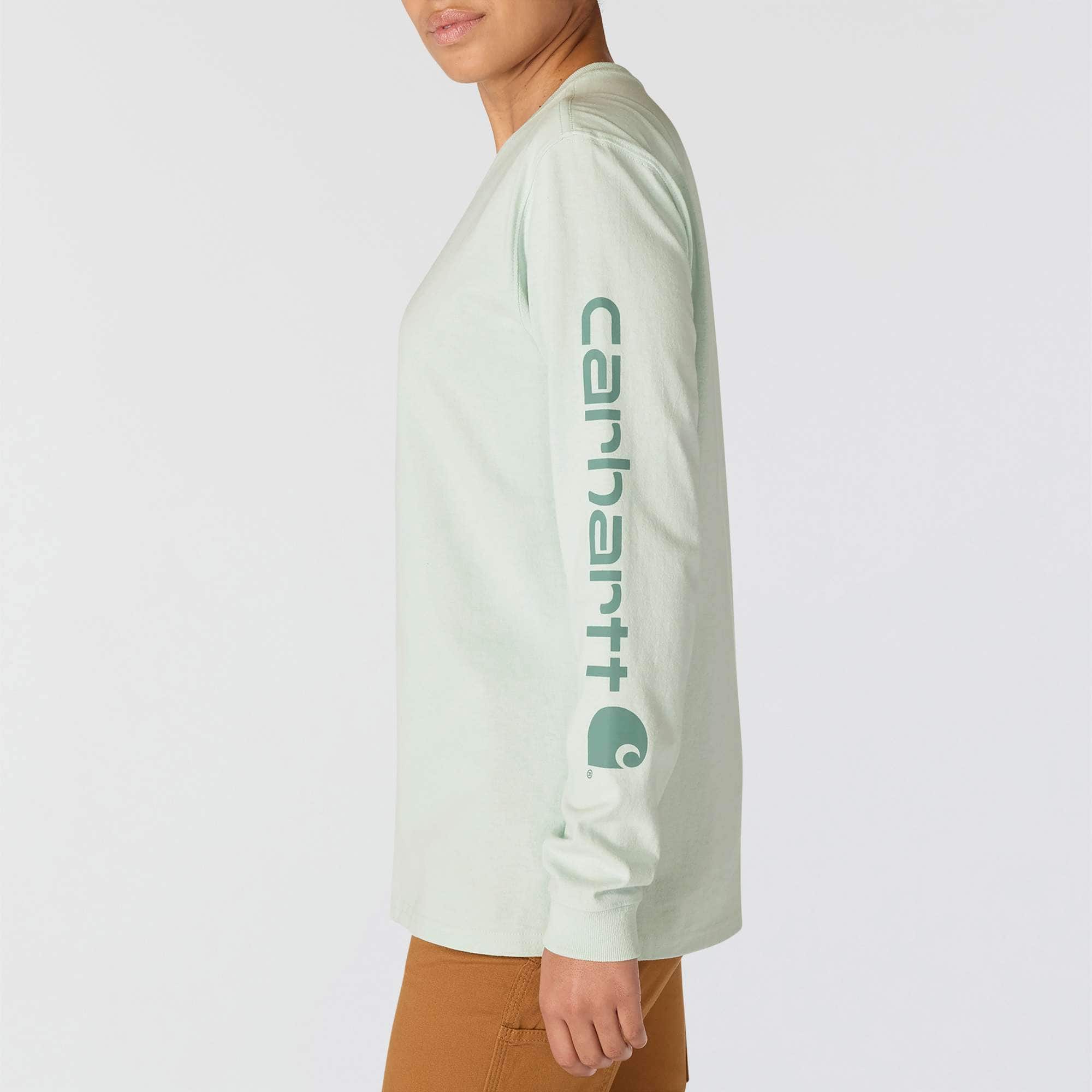 Women's dearborn loose fit heavyweight long sleeve logo t-shirt 