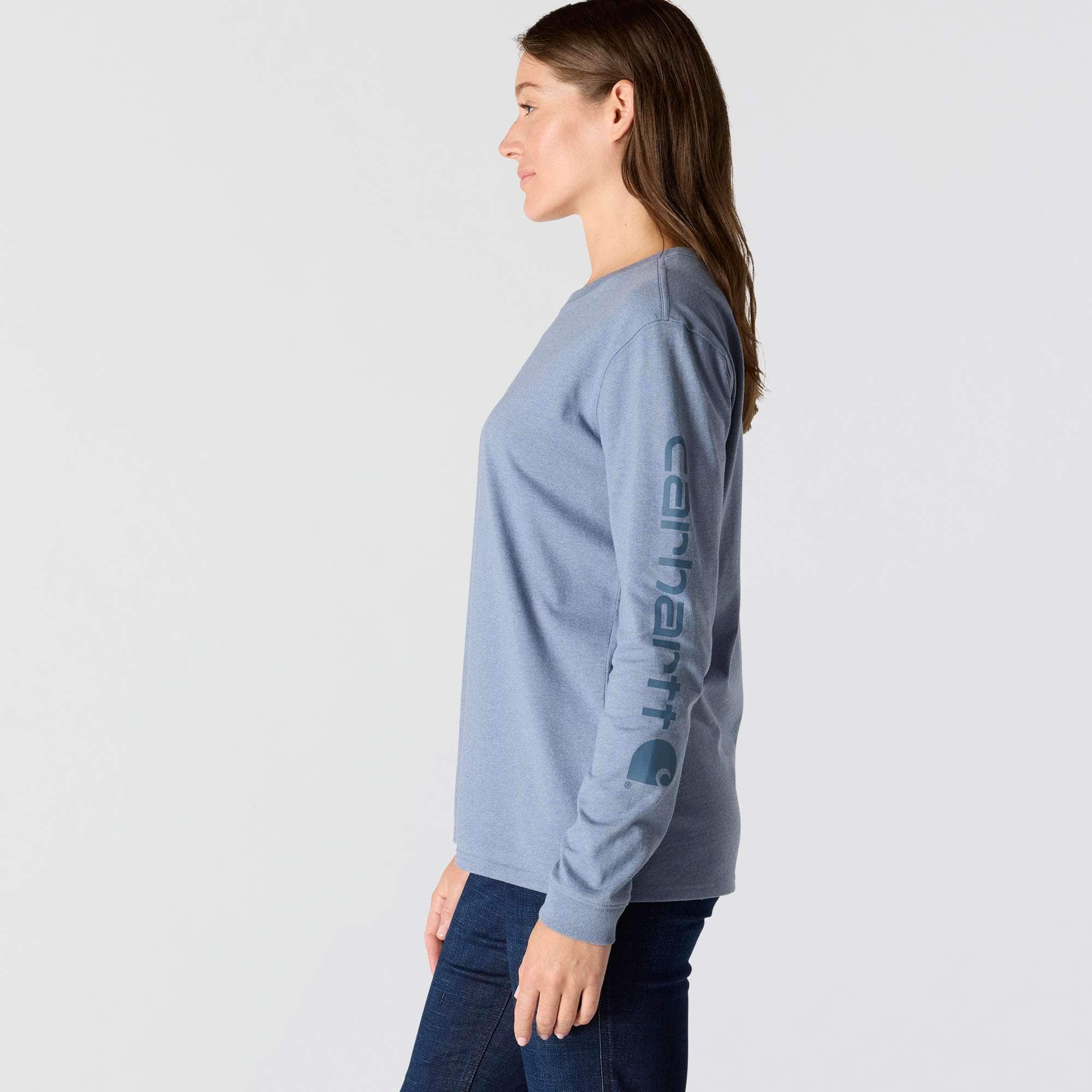Women's dearborn loose fit heavyweight long sleeve logo t-shirt 