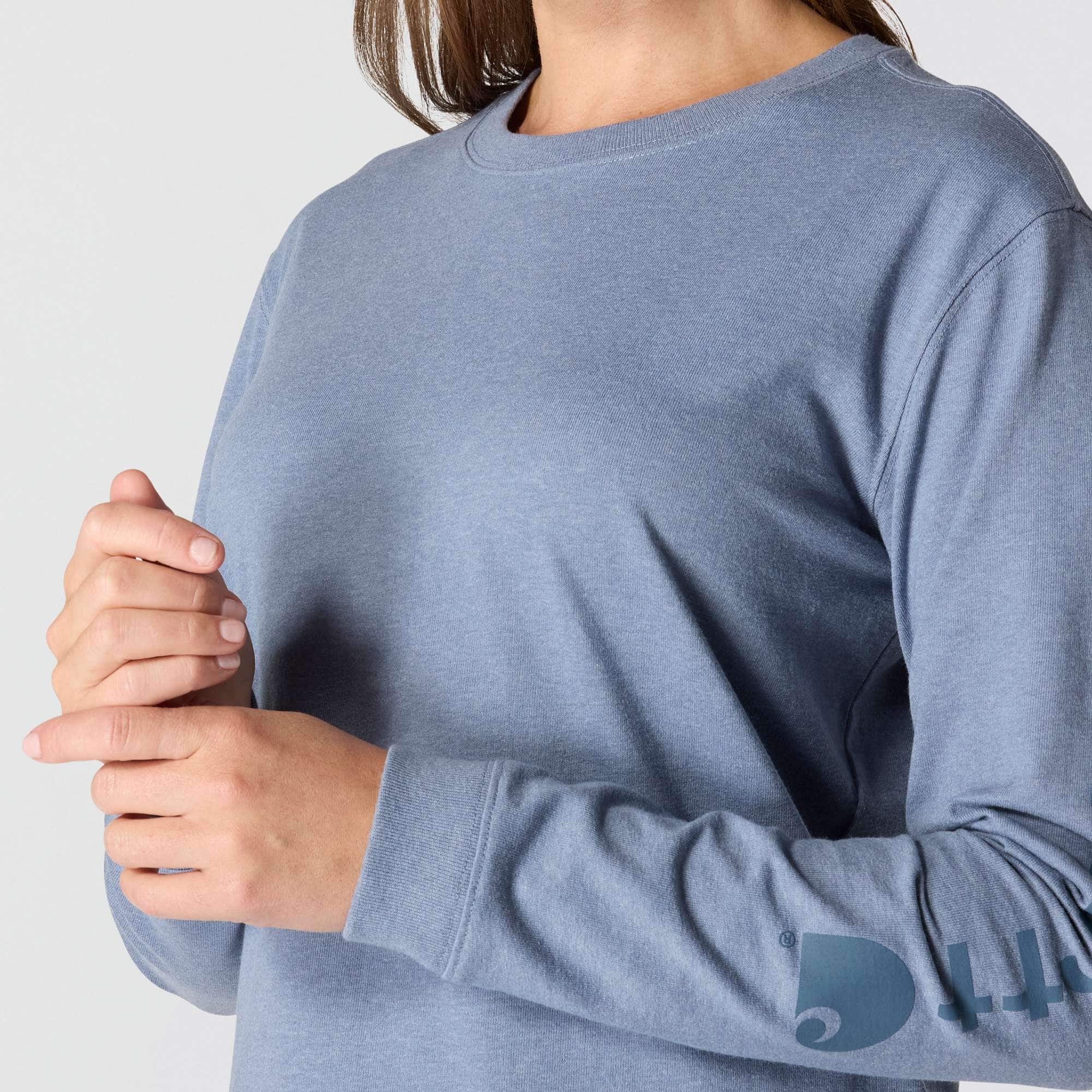 Women's dearborn loose fit heavyweight long sleeve logo t-shirt 
