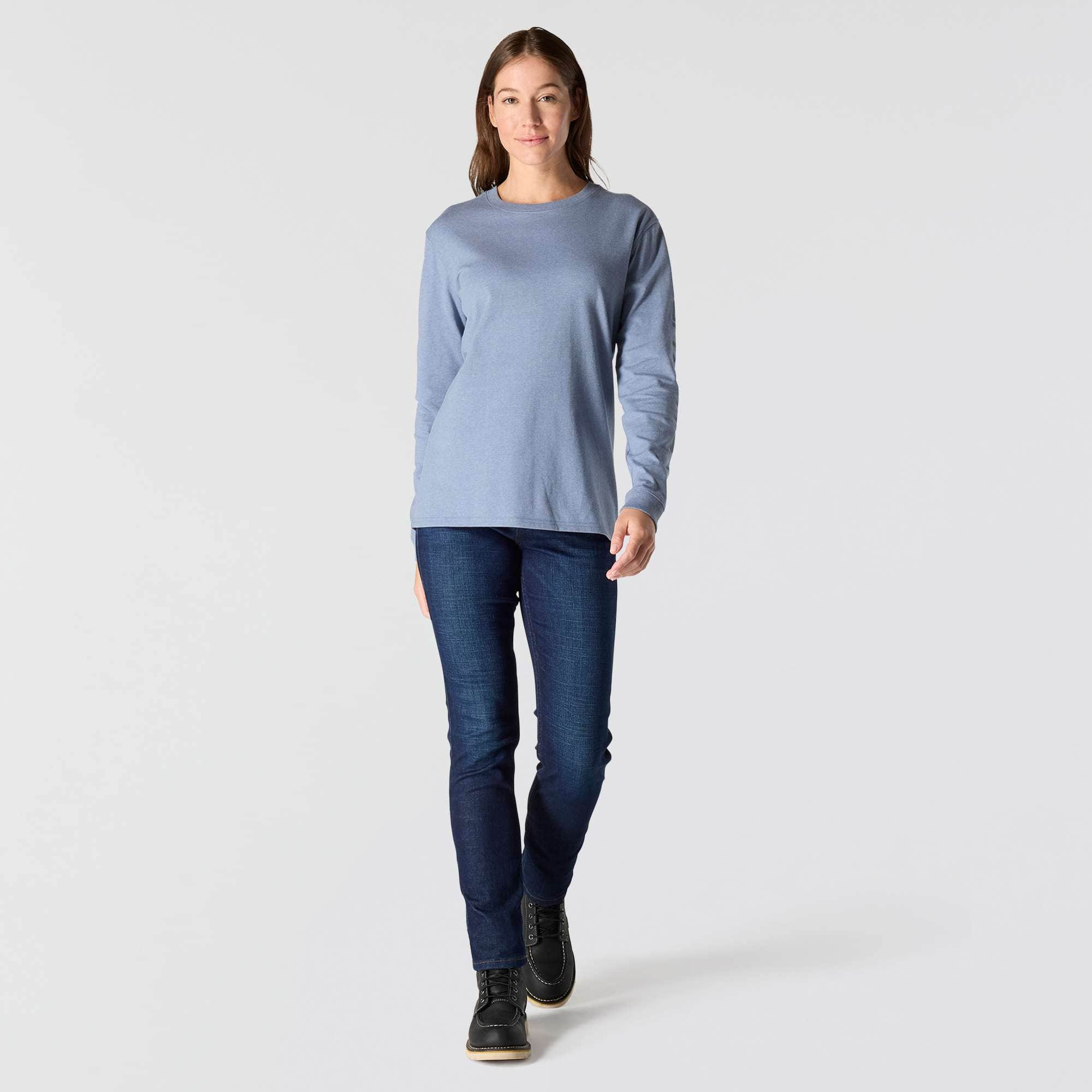Women's dearborn loose fit heavyweight long sleeve logo t-shirt 