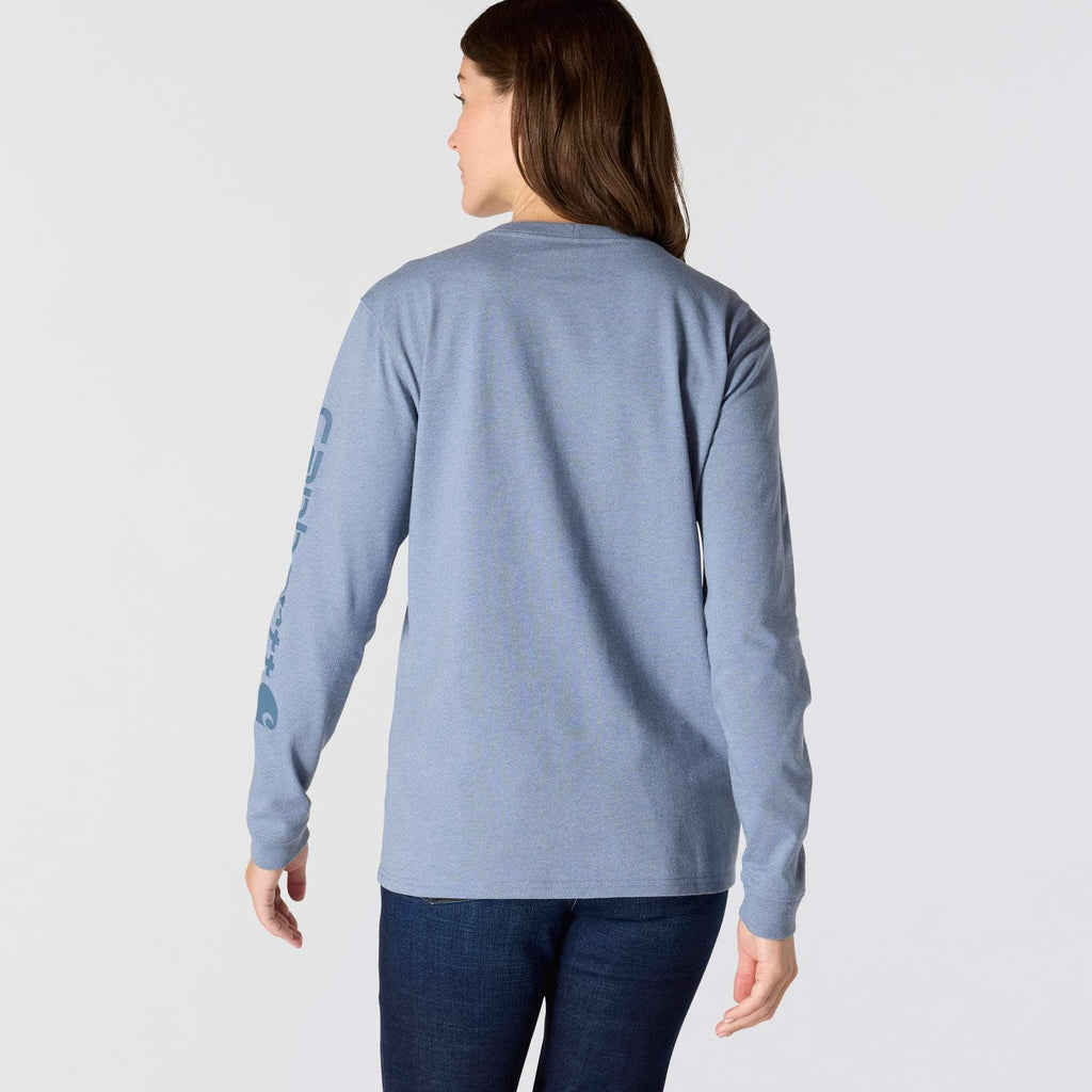 Women's dearborn loose fit heavyweight long sleeve logo t-shirt 