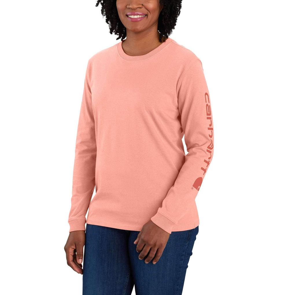 Women's dearborn loose fit heavyweight long sleeve logo t-shirt 