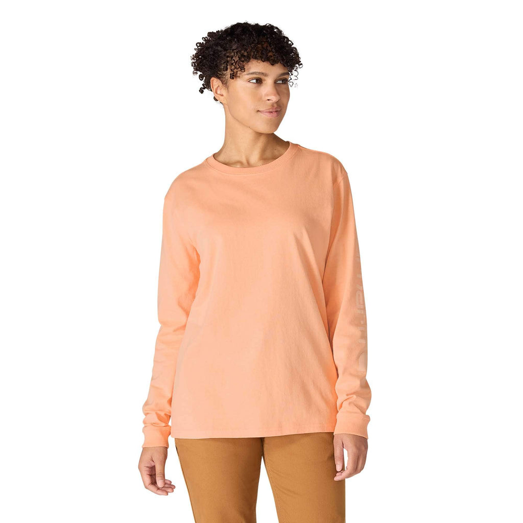 Women's dearborn loose fit heavyweight long sleeve logo t-shirt 