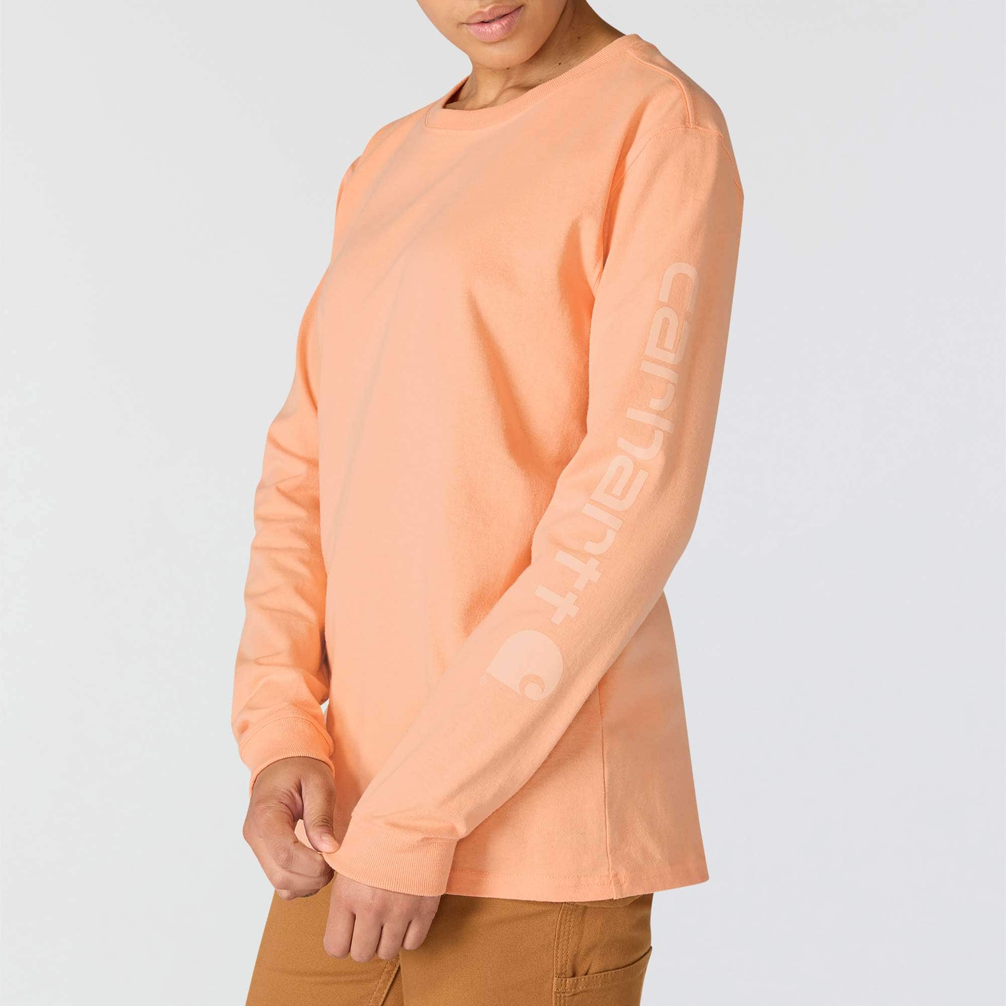Women's dearborn loose fit heavyweight long sleeve logo t-shirt 