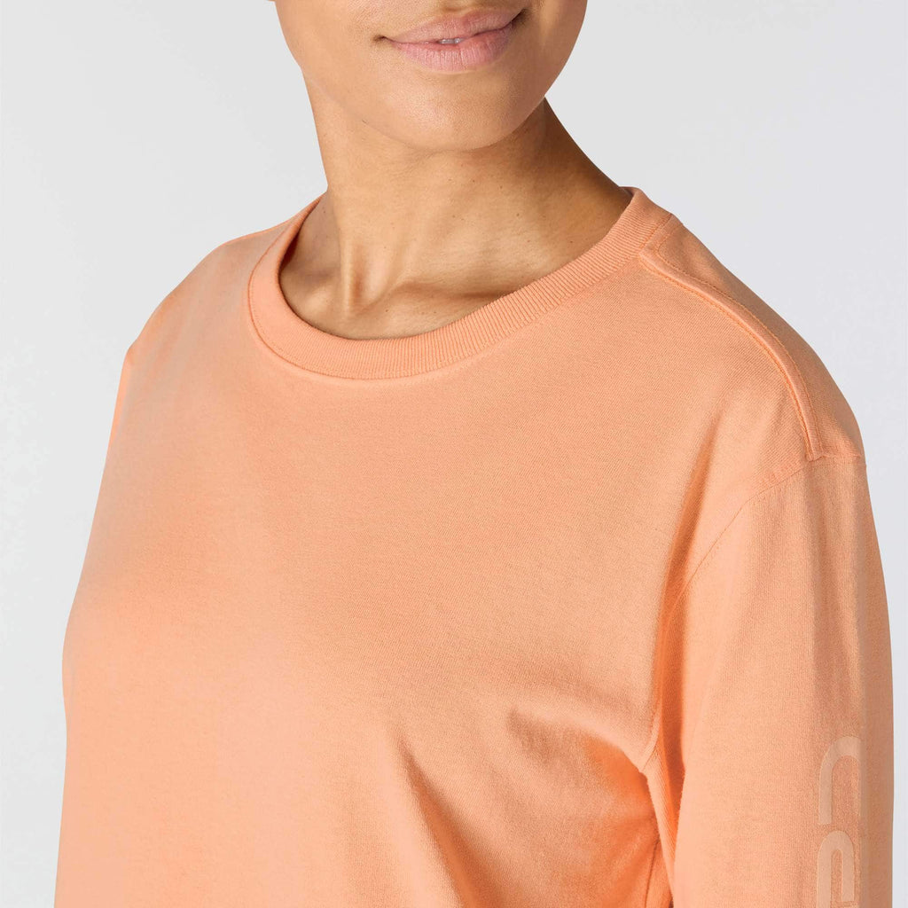 Women's dearborn loose fit heavyweight long sleeve logo t-shirt 