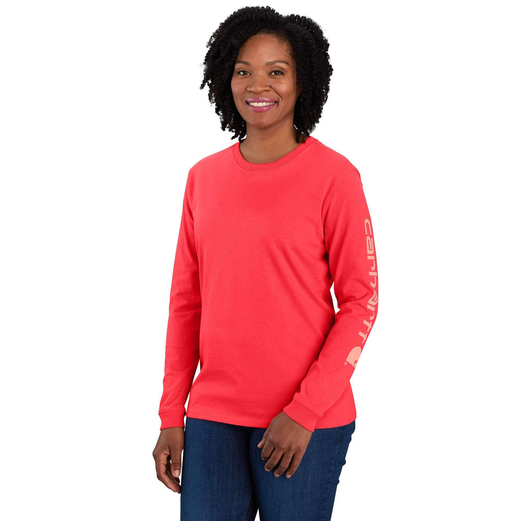 Women's dearborn loose fit heavyweight long sleeve logo t-shirt 