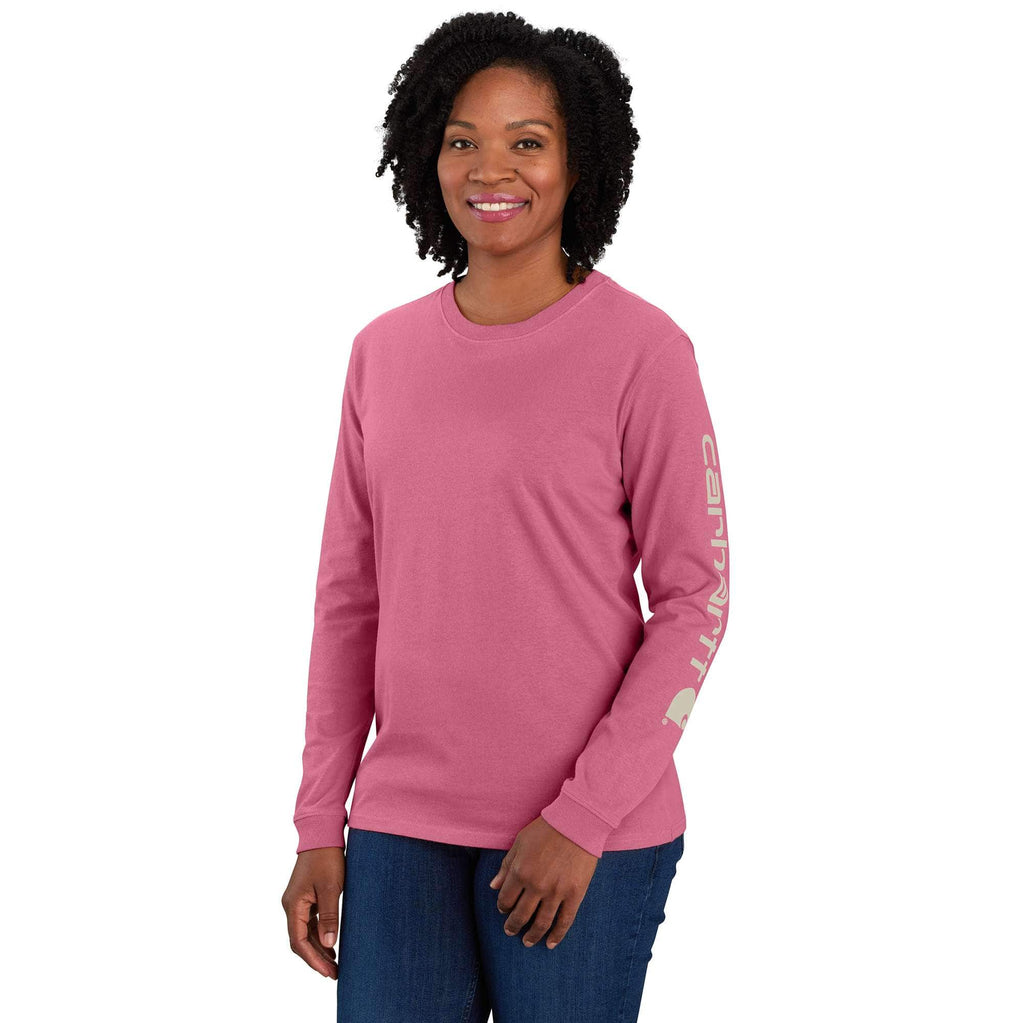 Women's dearborn loose fit heavyweight long sleeve logo t-shirt 
