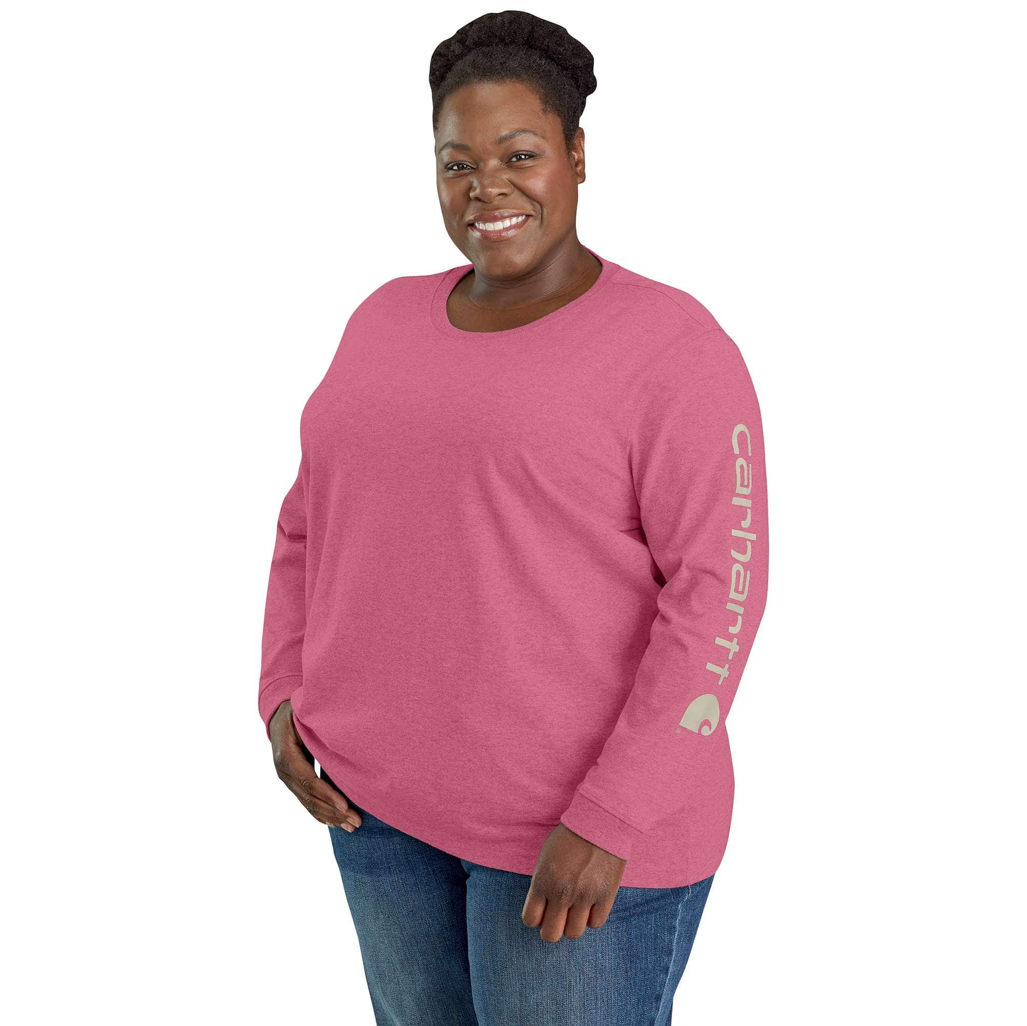 Women's dearborn loose fit heavyweight long sleeve logo t-shirt 