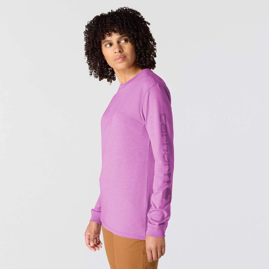 Women's dearborn loose fit heavyweight long sleeve logo t-shirt 