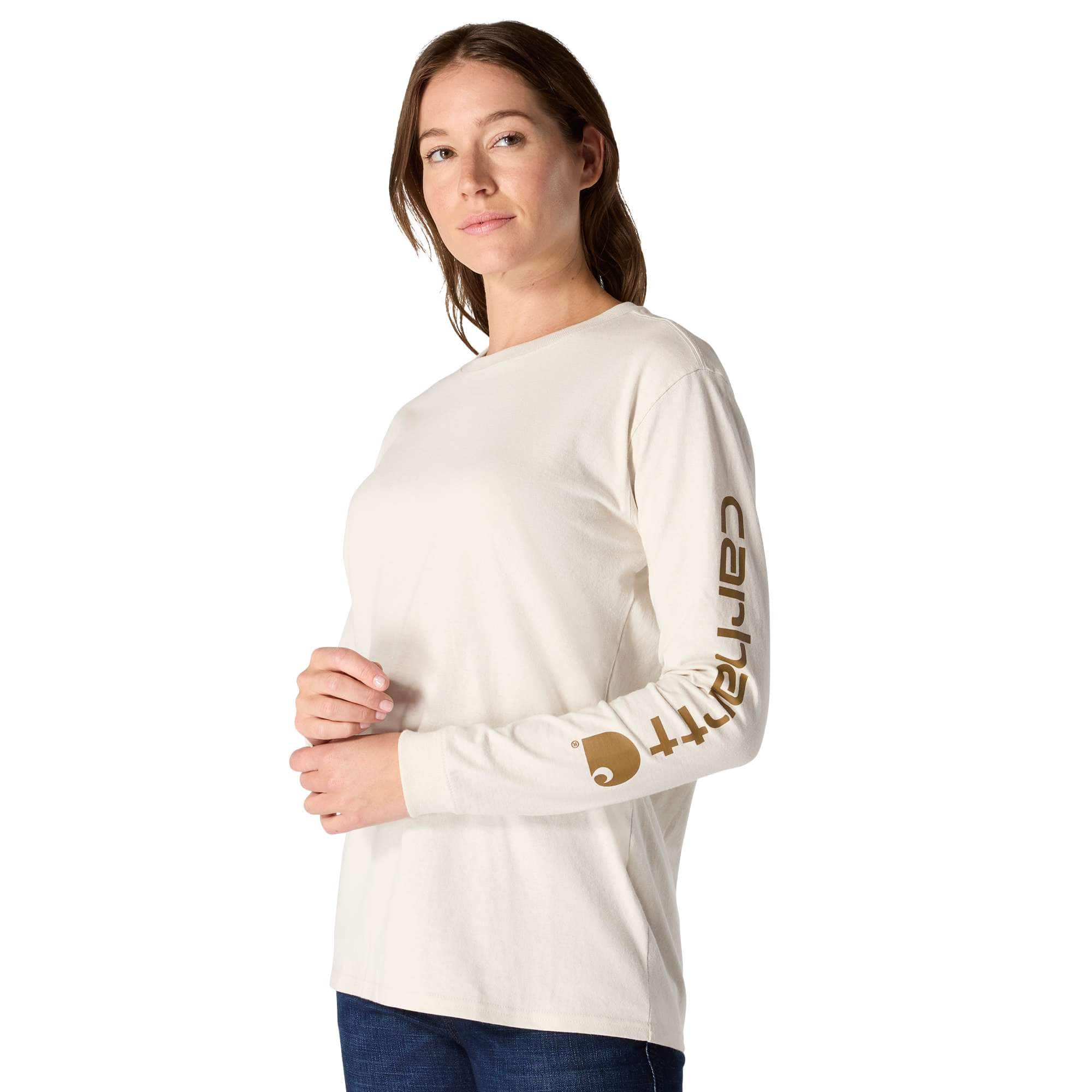 Women's dearborn loose fit heavyweight long sleeve logo t-shirt 