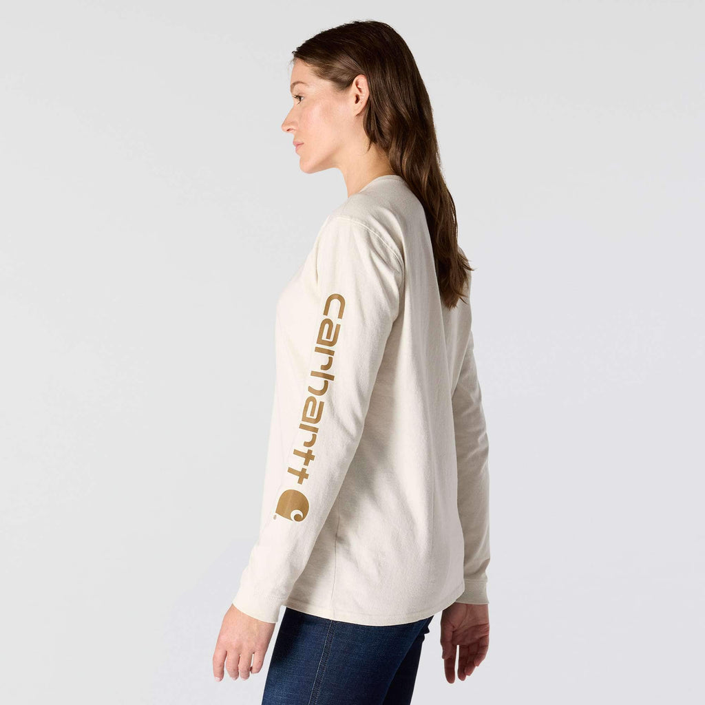 Women's dearborn loose fit heavyweight long sleeve logo t-shirt 