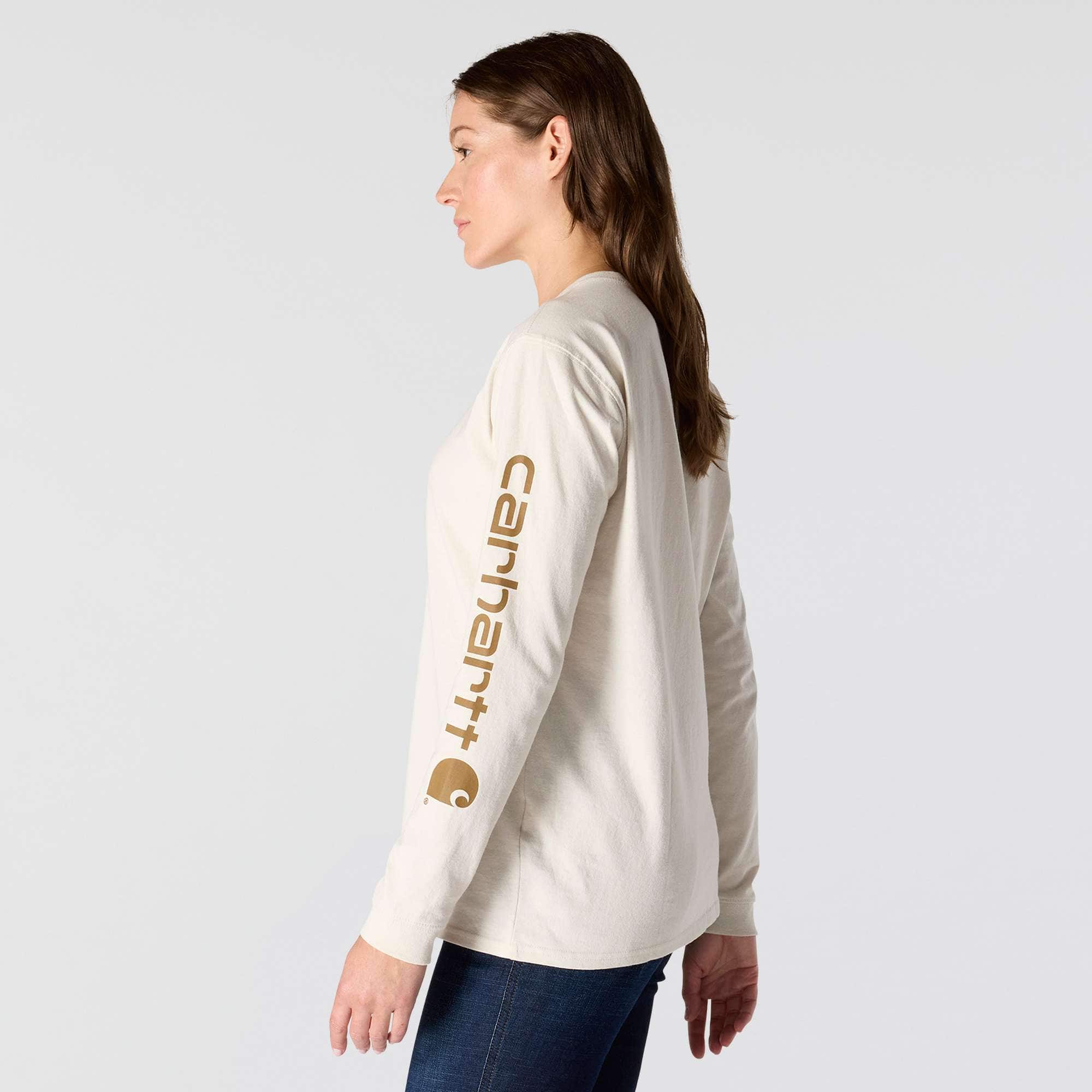 Women's dearborn loose fit heavyweight long sleeve logo t-shirt 