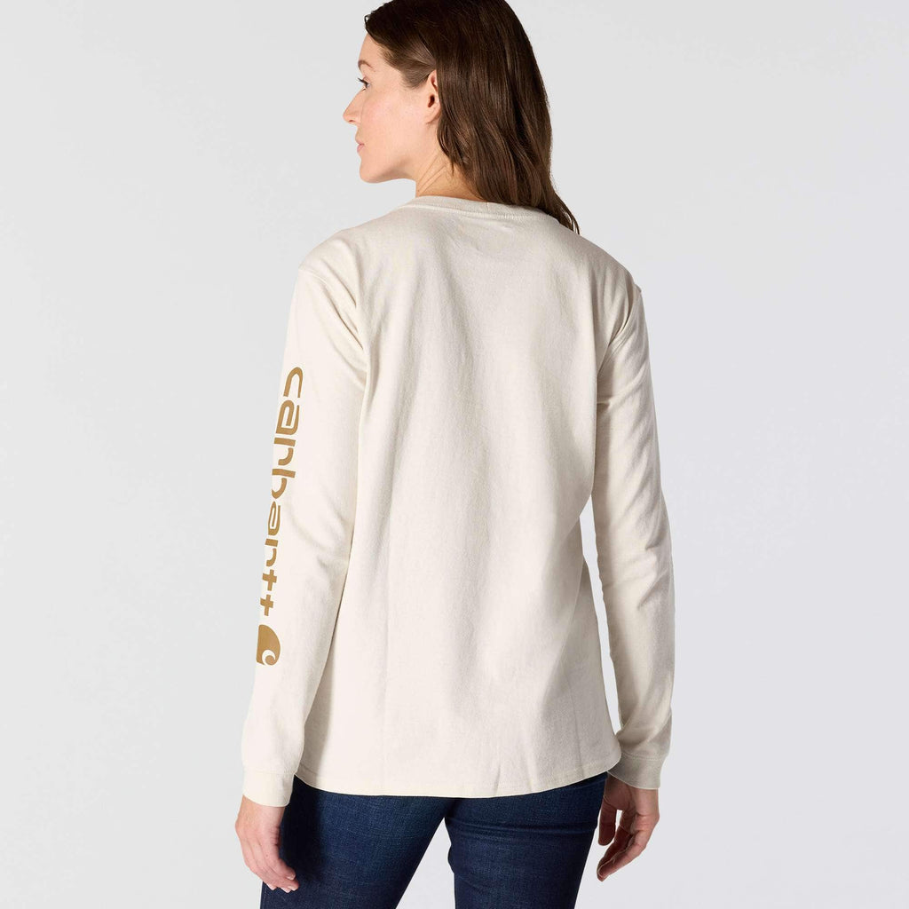 Women's dearborn loose fit heavyweight long sleeve logo t-shirt 