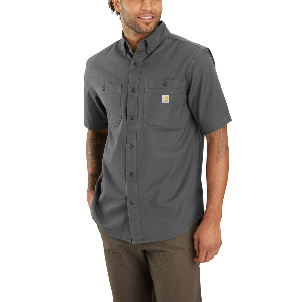Men's windham relaxed fit short sleeve canvas shirt 