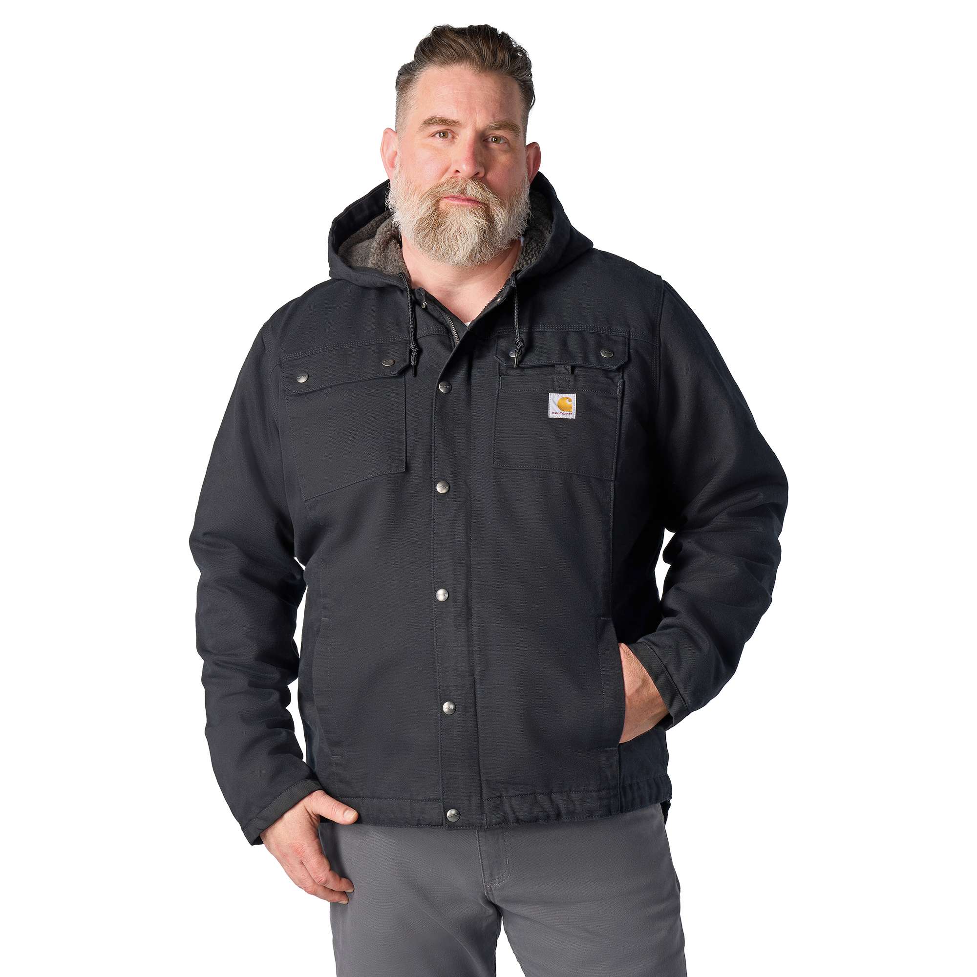 Men's washed duck bartlett sherpa-lined utility jacket 