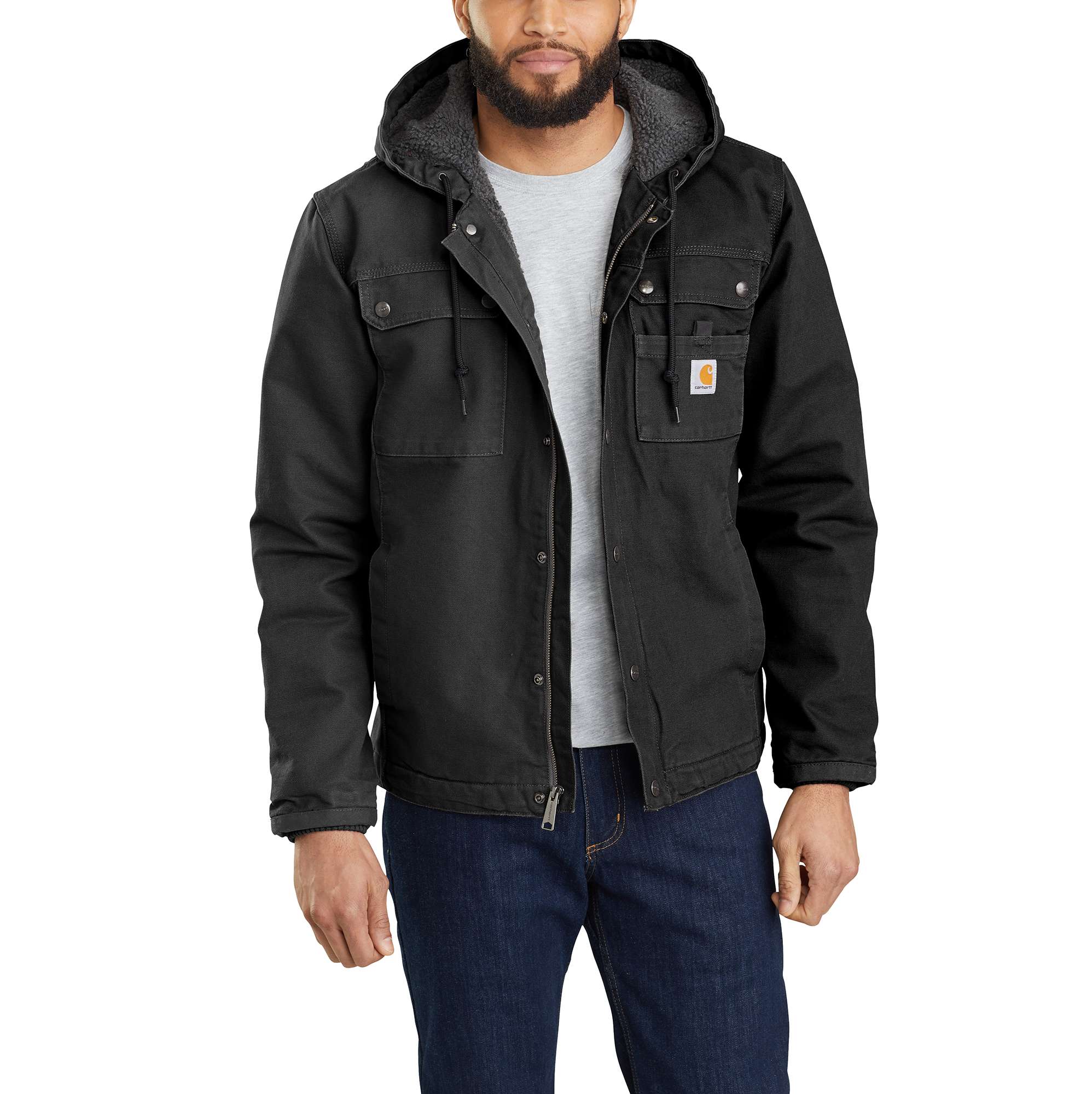 Men's washed duck bartlett sherpa-lined utility jacket 