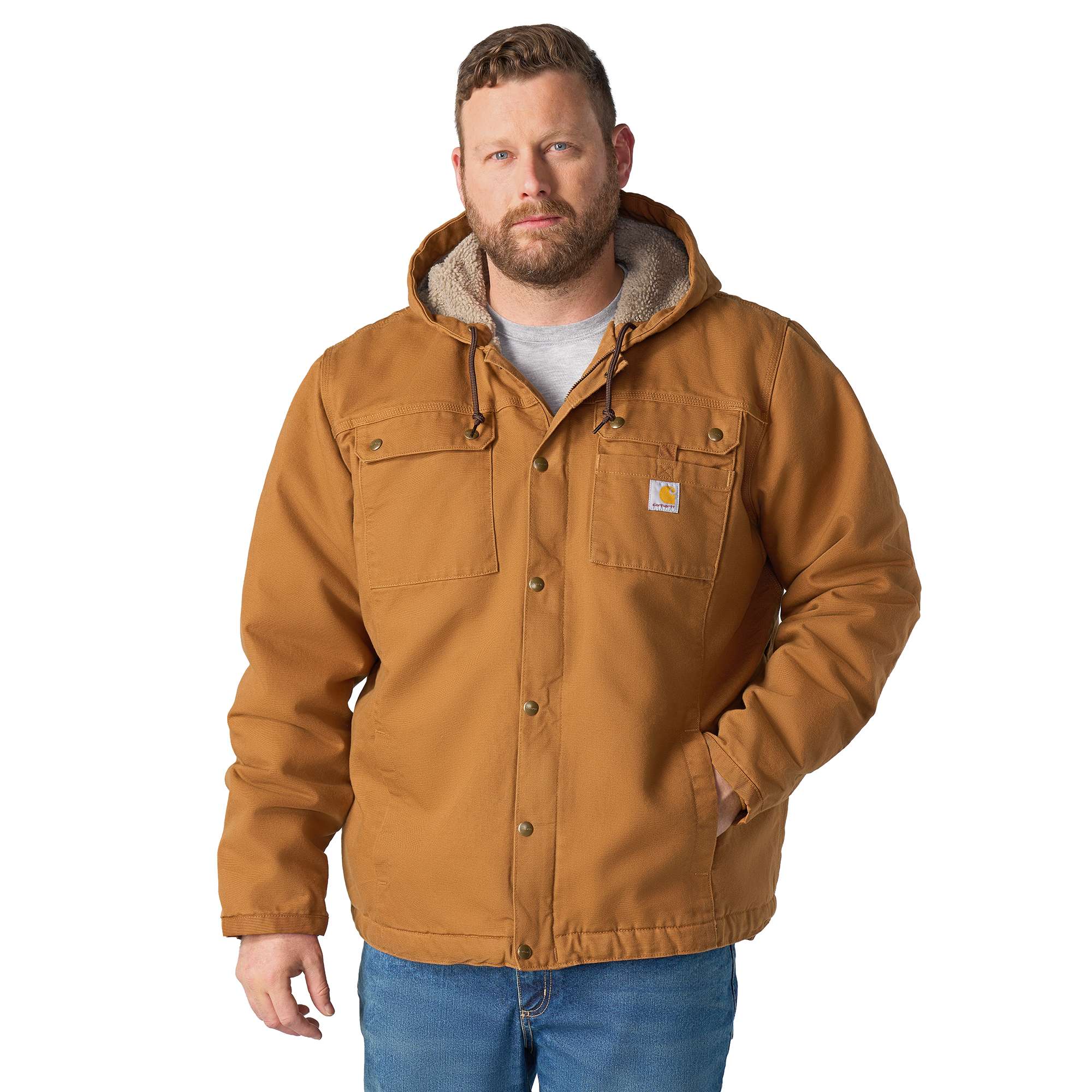 Men's washed duck bartlett sherpa-lined utility jacket 