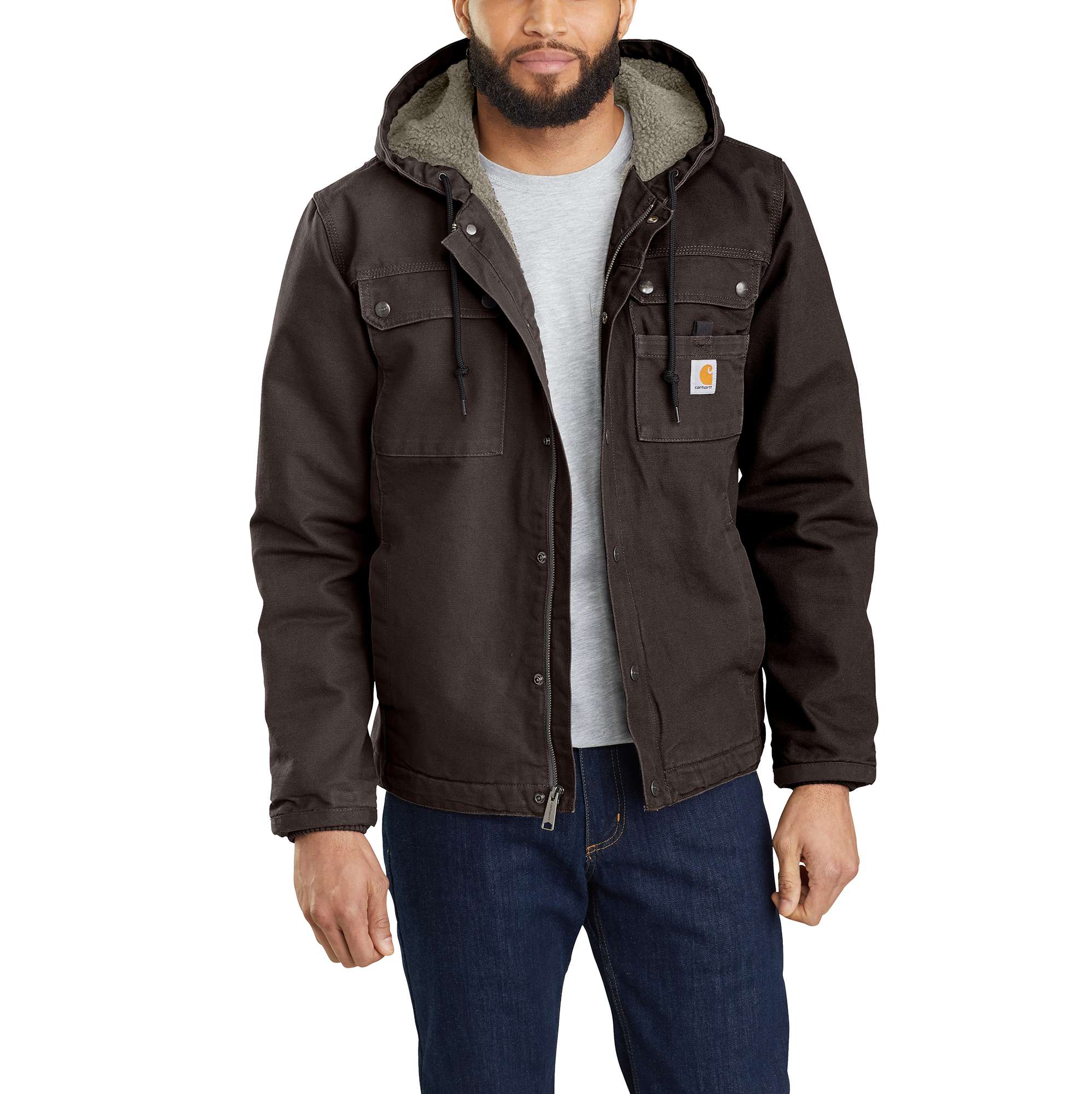 Men's washed duck bartlett sherpa-lined utility jacket 
