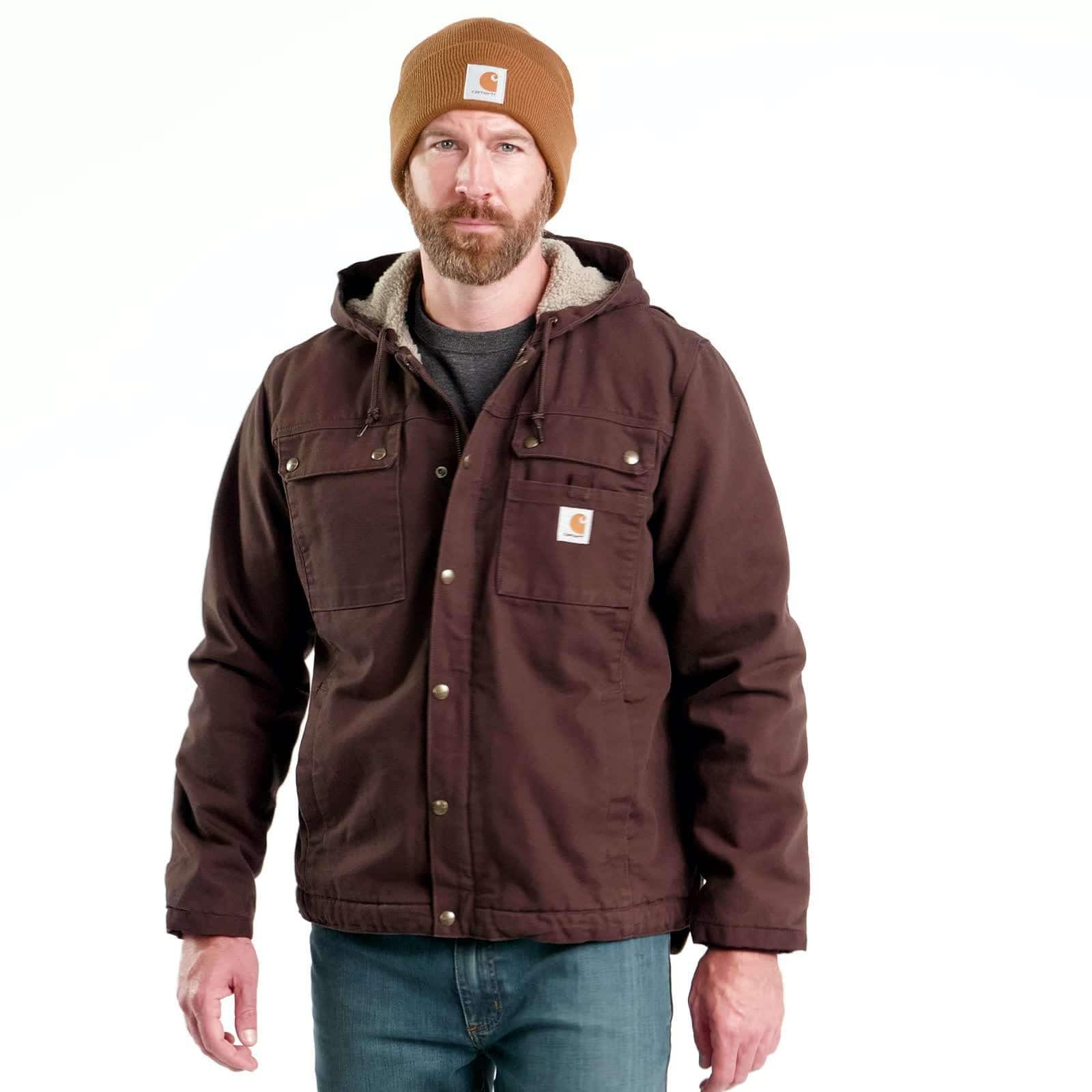 Men's washed duck bartlett sherpa-lined utility jacket 