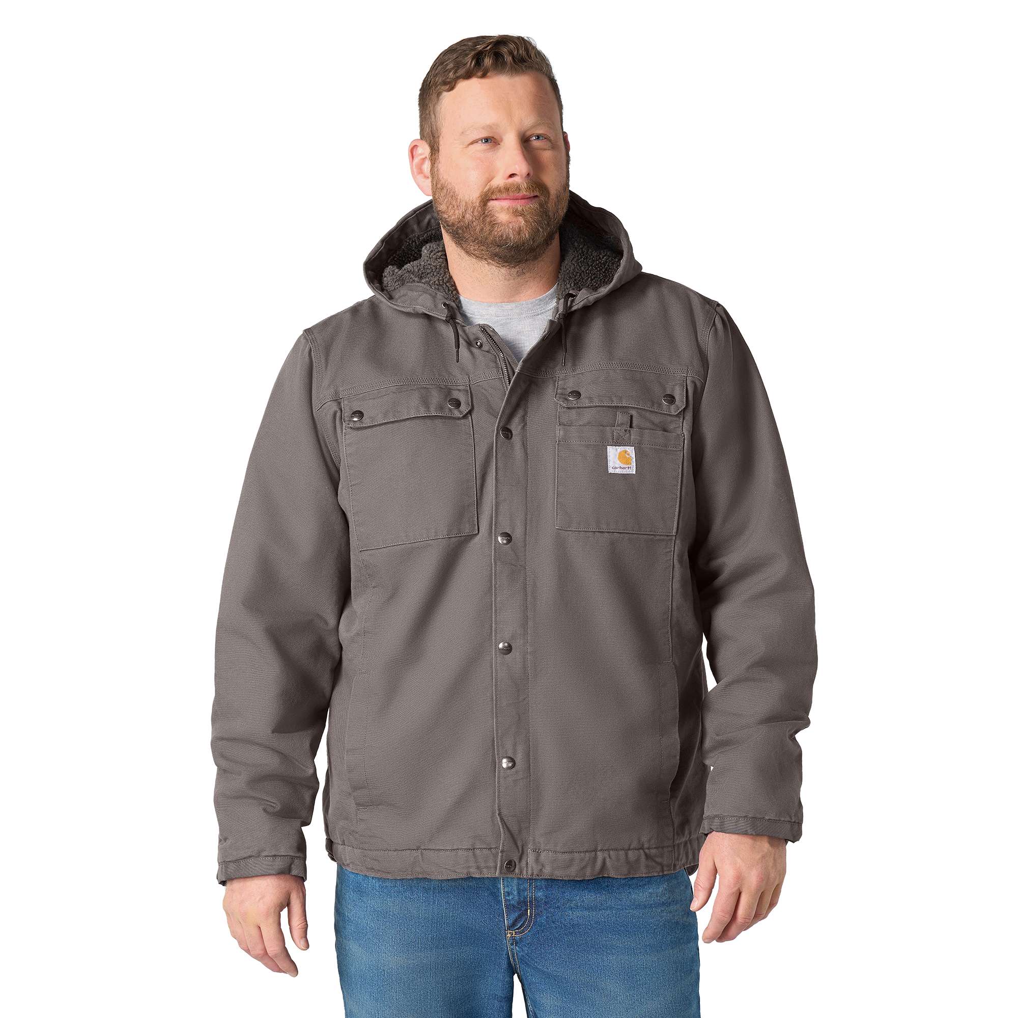 Men's washed duck bartlett sherpa-lined utility jacket 