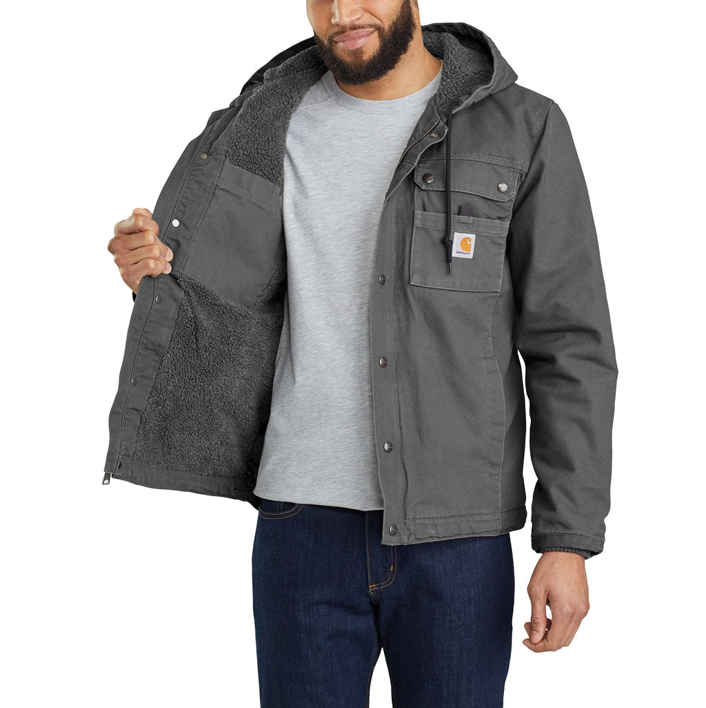 Men's washed duck bartlett sherpa-lined utility jacket 