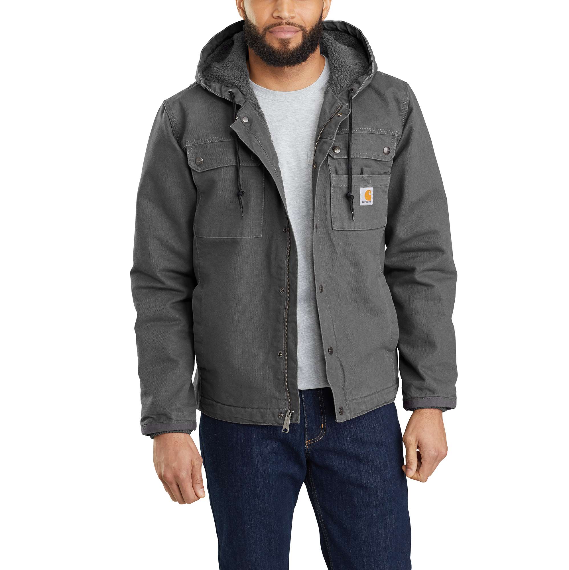 Men's washed duck bartlett sherpa-lined utility jacket 