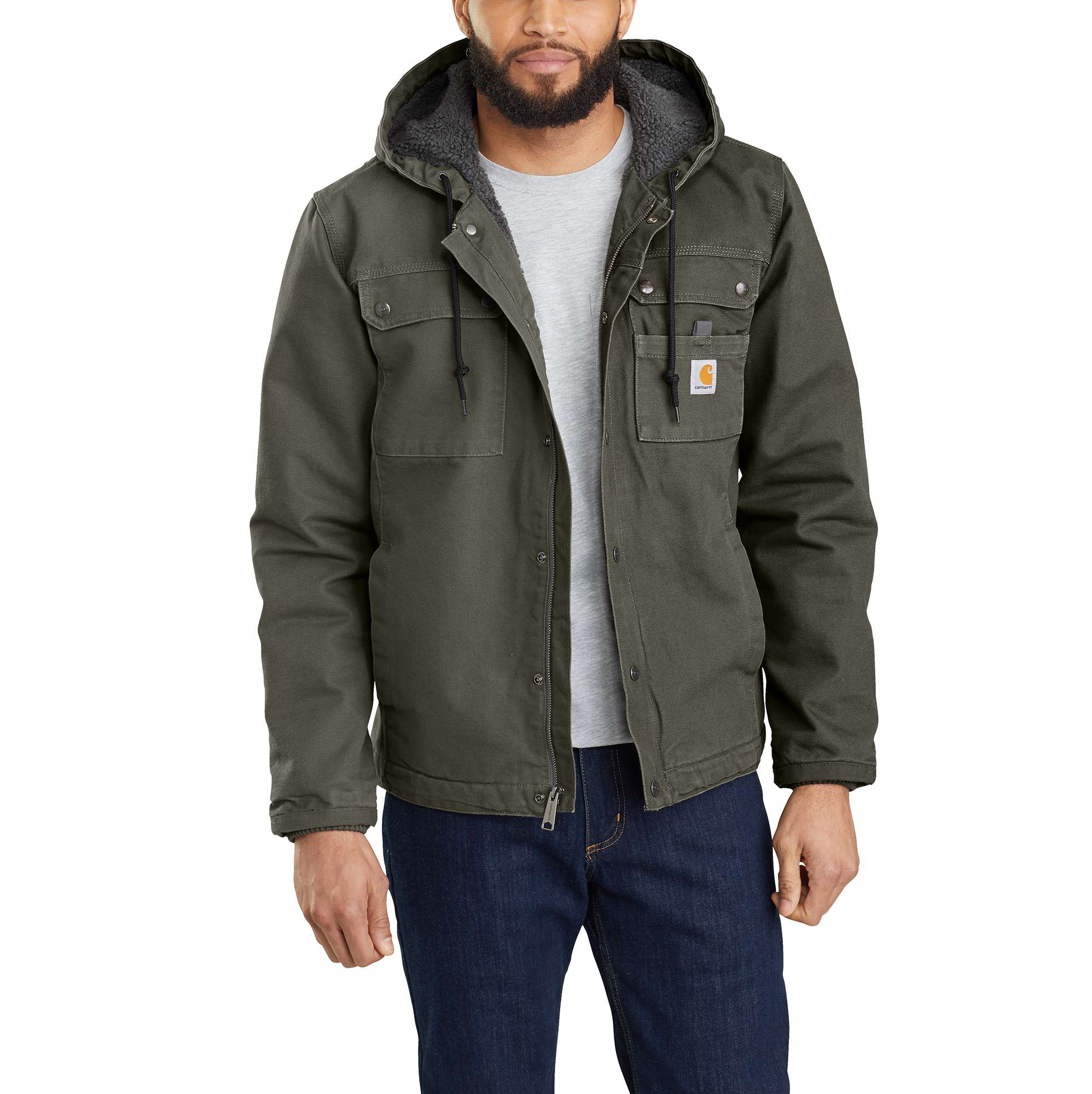 Men's washed duck bartlett sherpa-lined utility jacket 