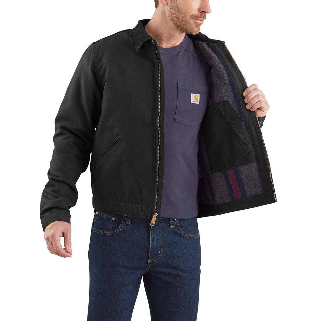 Carhartt j01 men's iconic duck blanket lined detroit jacket
