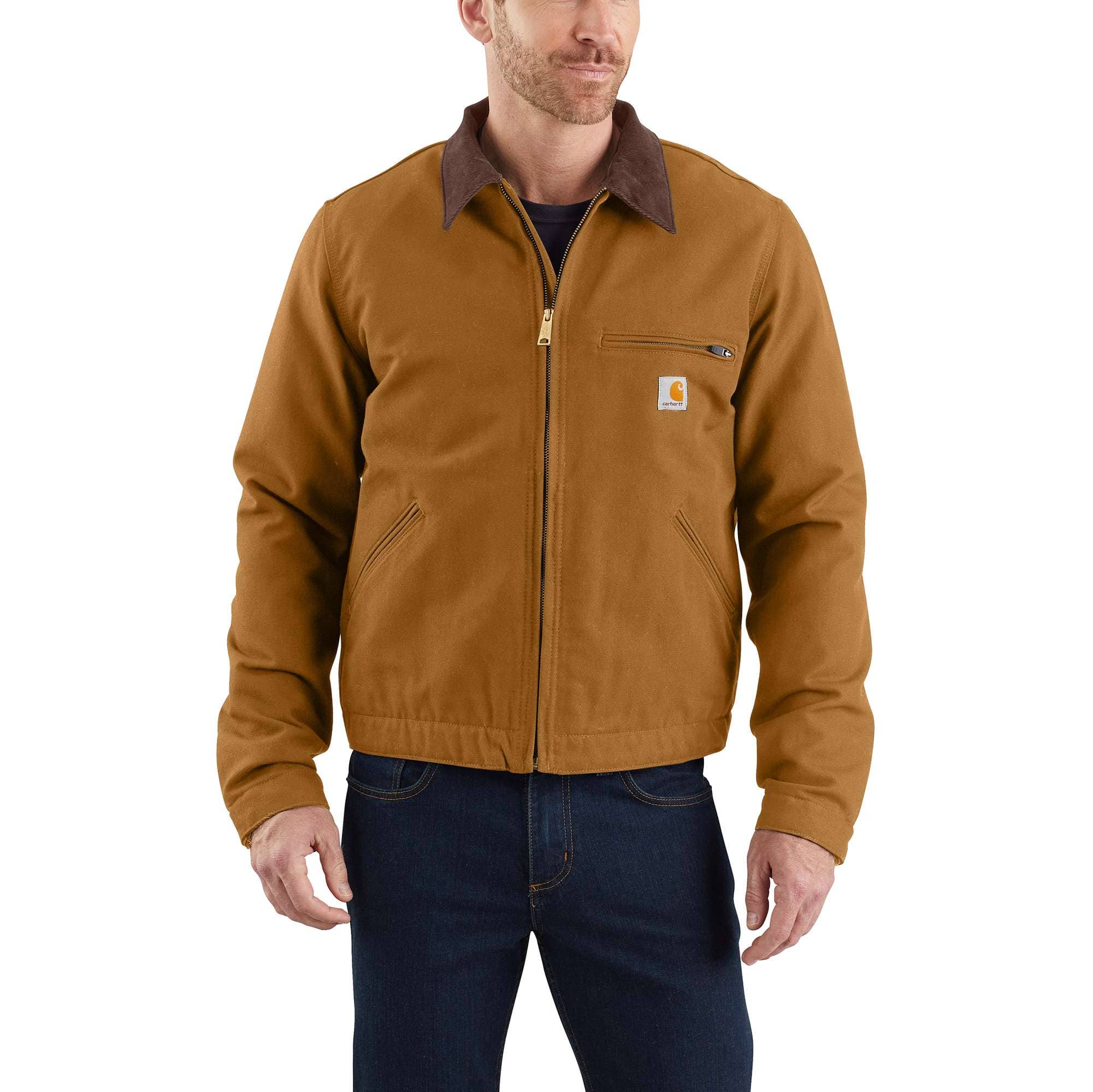 Carhartt j01 men's iconic duck blanket lined detroit jacket