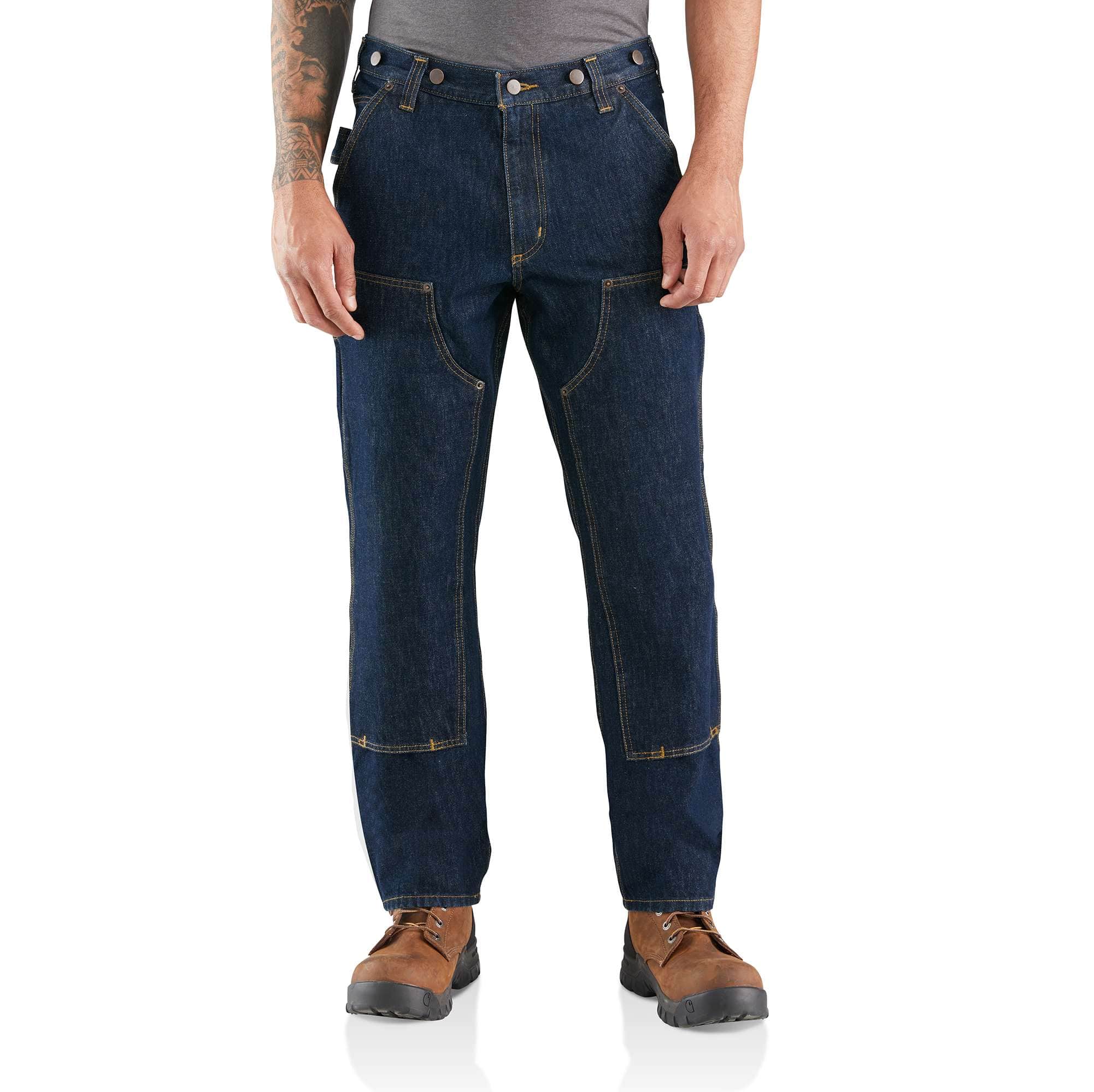 Relaxed straight rugged flex® double knee logger jeans - work jeans