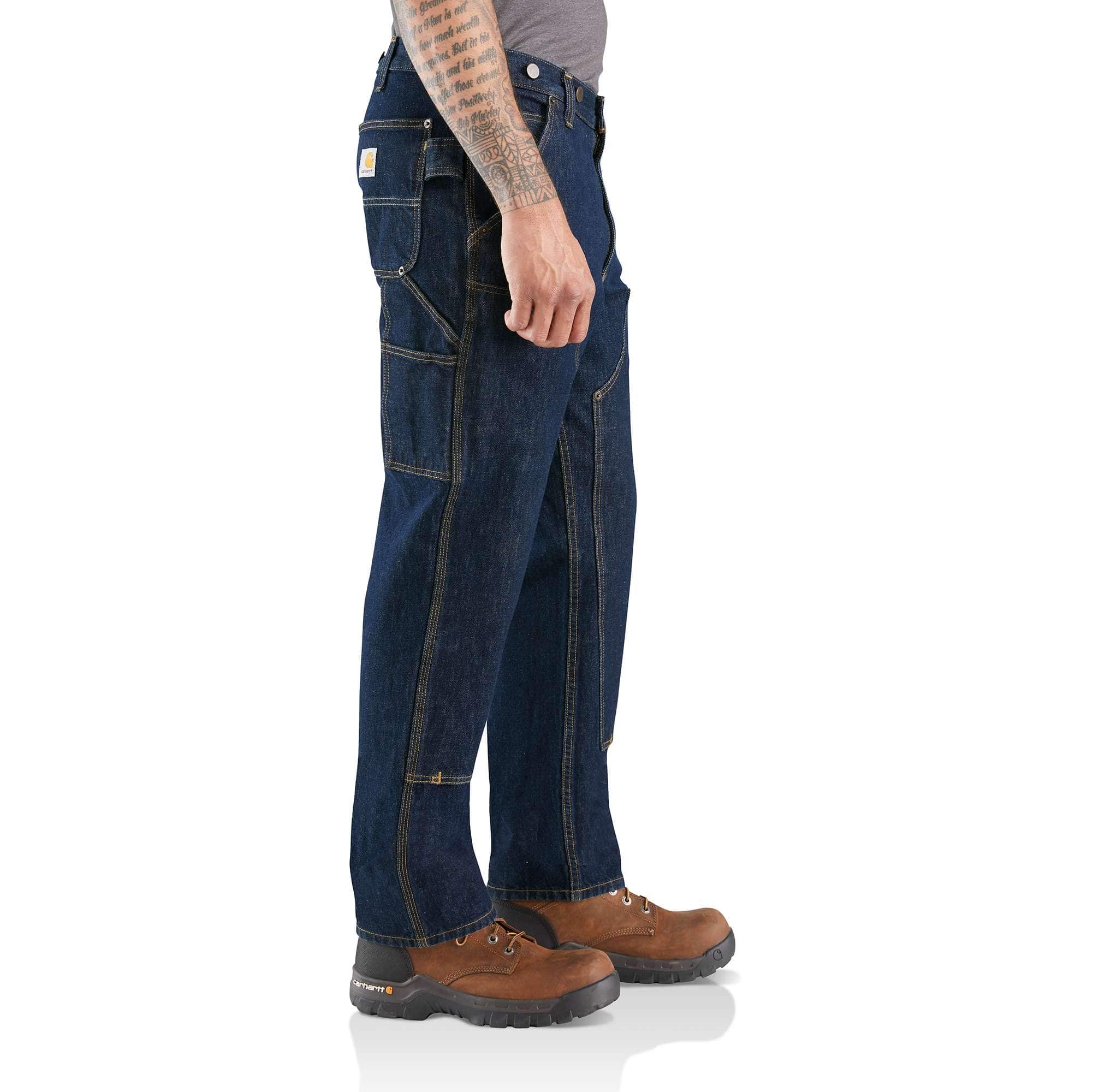 Relaxed straight rugged flex® double knee logger jeans - work jeans