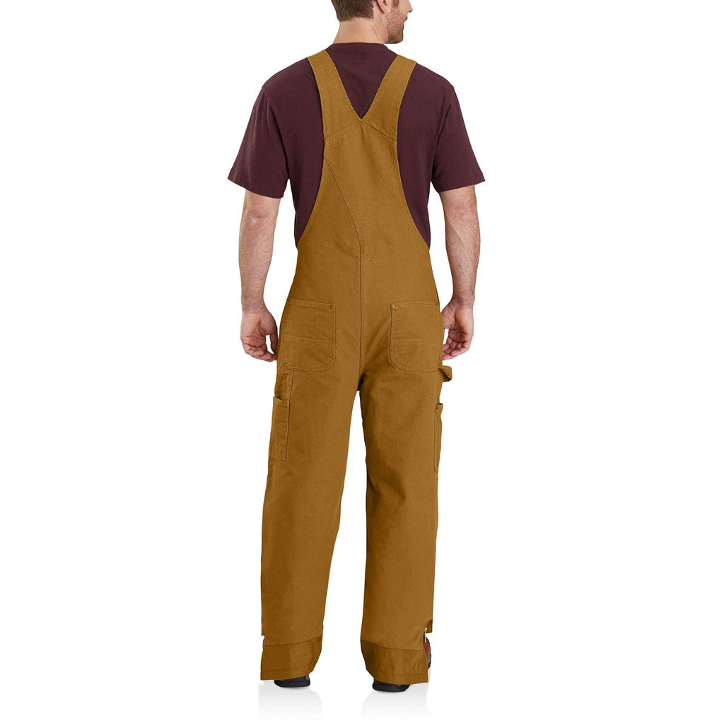 Men's washed duck insulated overalls