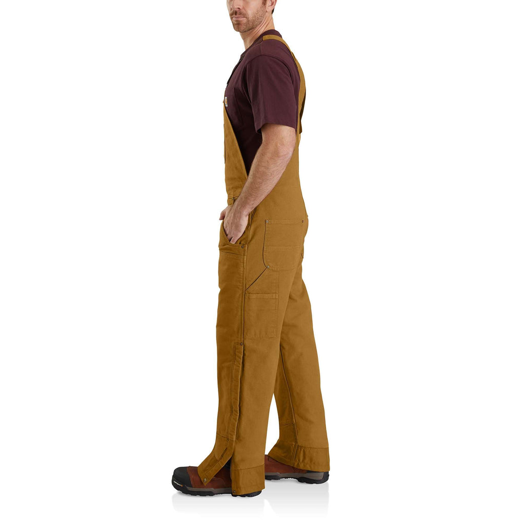 Men's washed duck insulated overalls