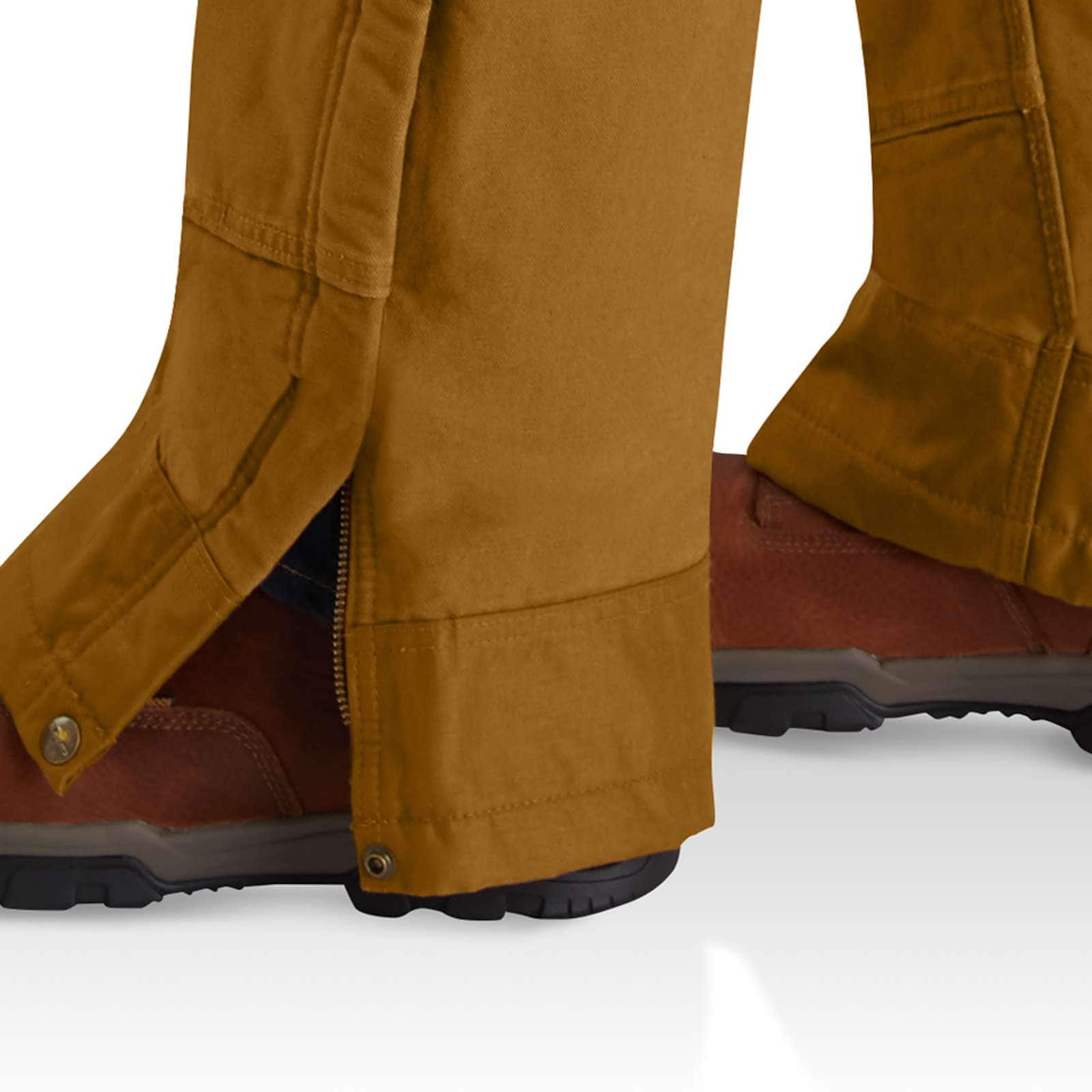 Men's washed duck insulated overalls